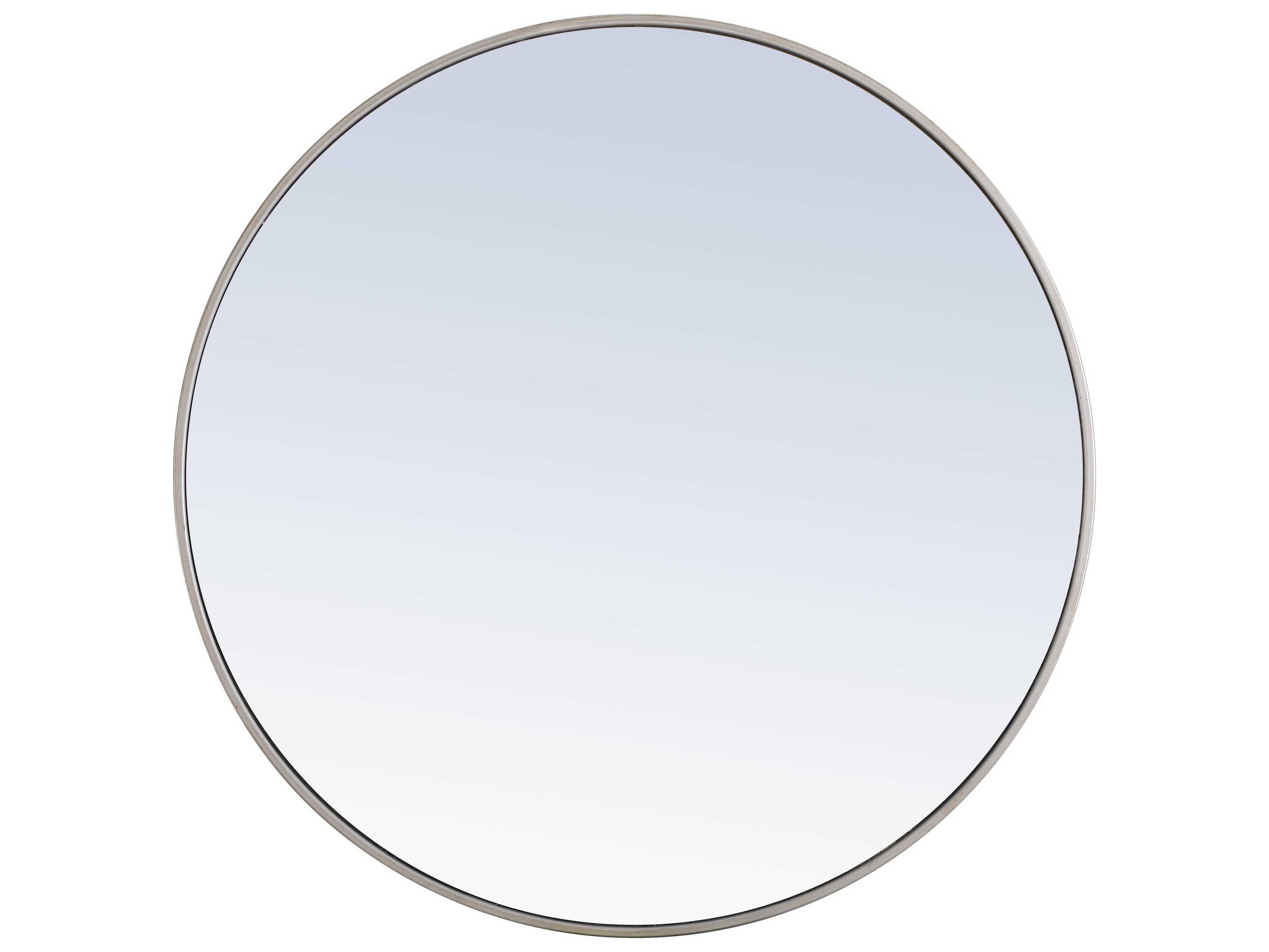 Elegant Lighting Eternity Silver Round Wall Mirror