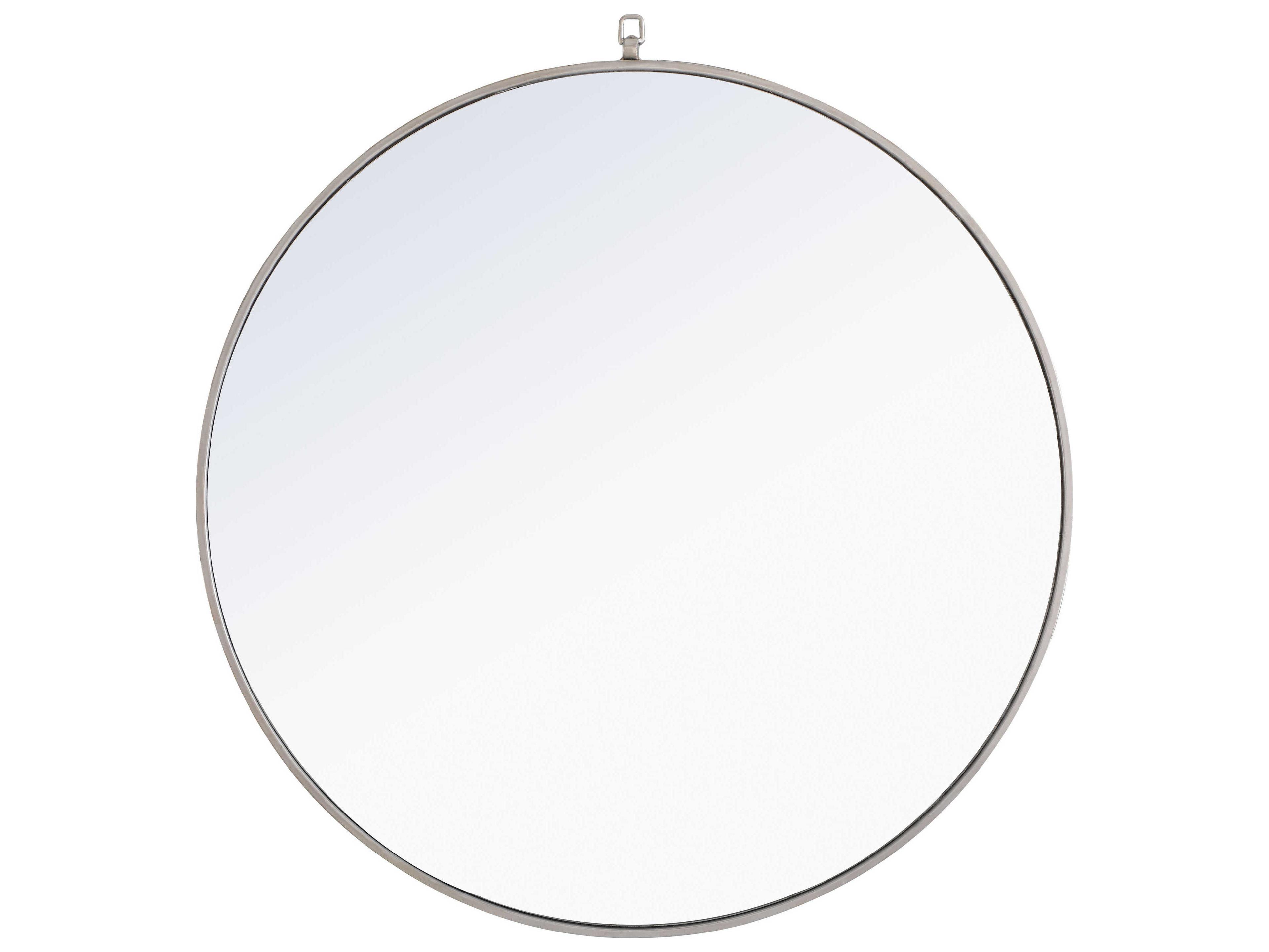 Elegant Lighting Eternity Silver Round Wall Mirror
