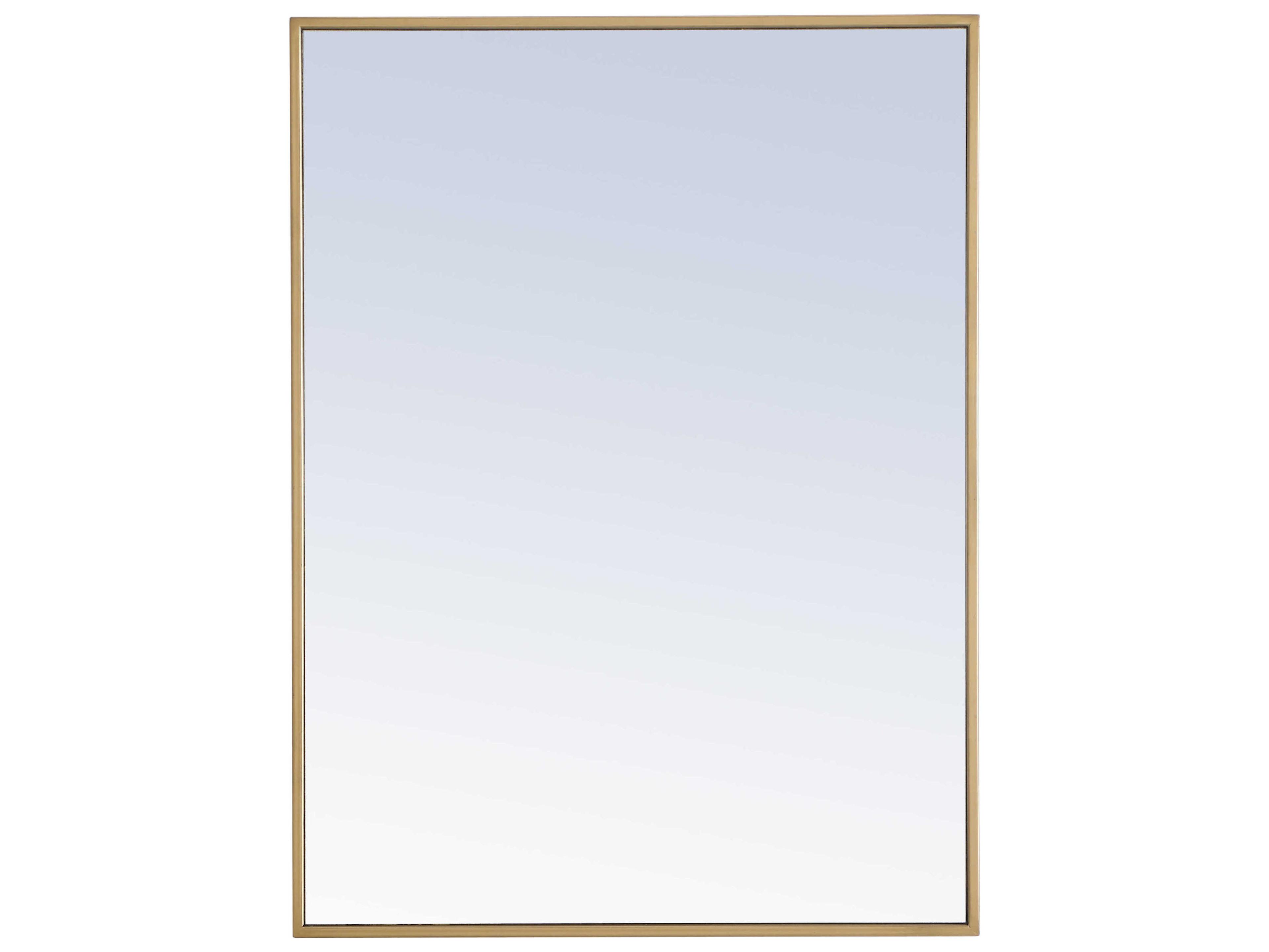 Elegant Lighting Eternity Brass Rectangular Wall Mirror