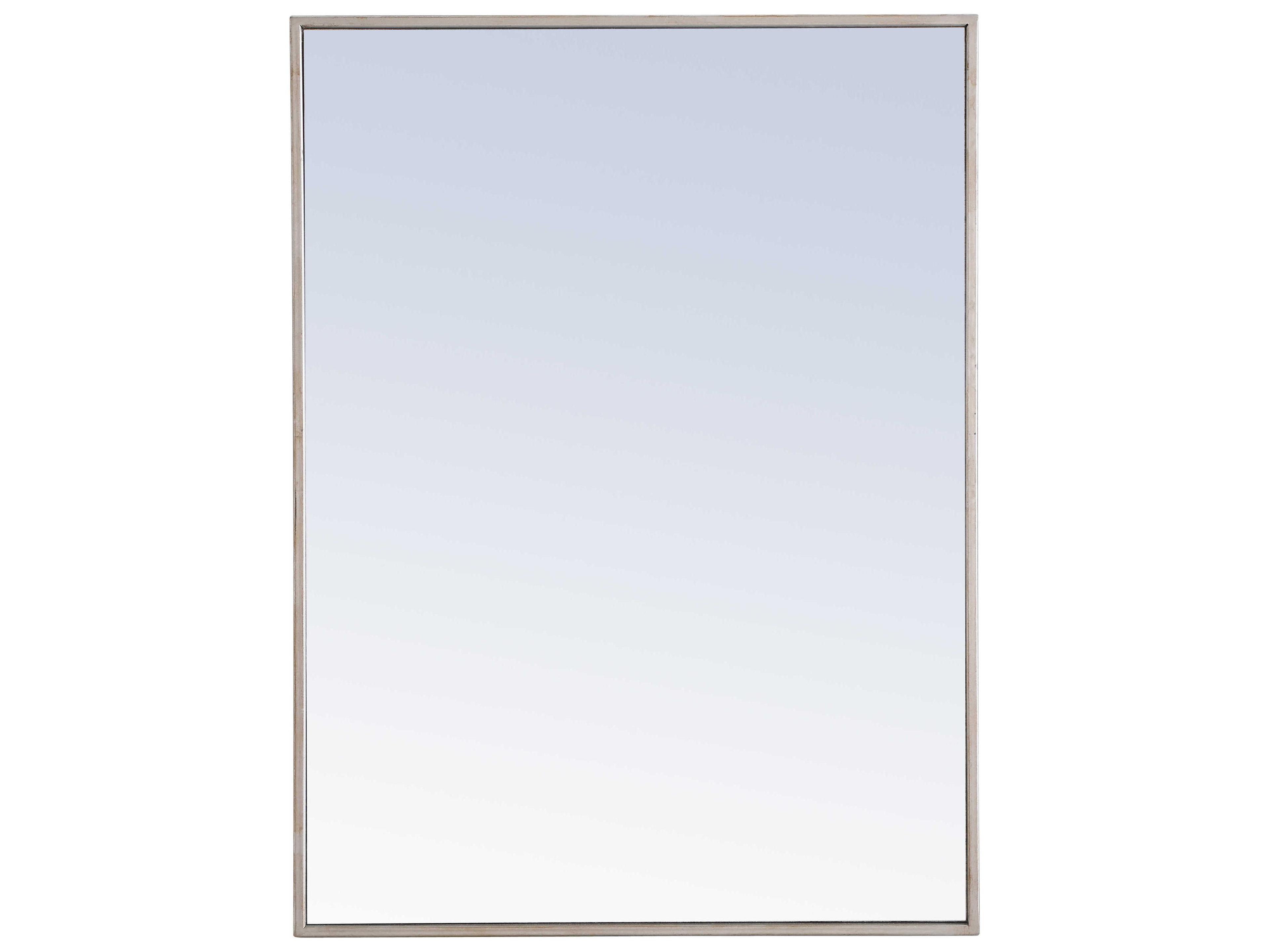 Elegant Lighting Eternity Silver Rectangular Wall Mirror