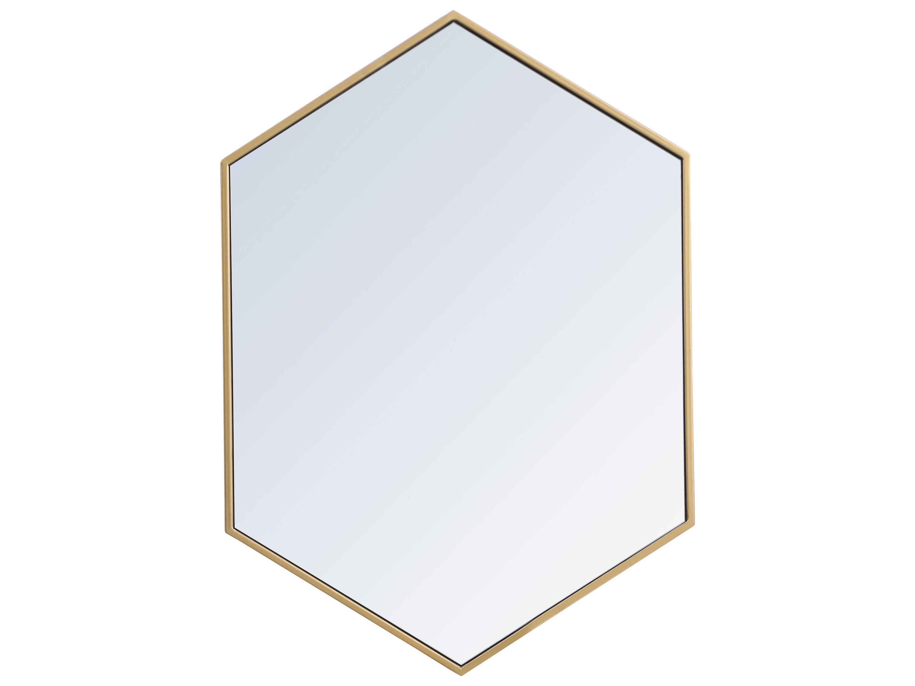Elegant Lighting Eternity Silver Hexagon Wall Mirror