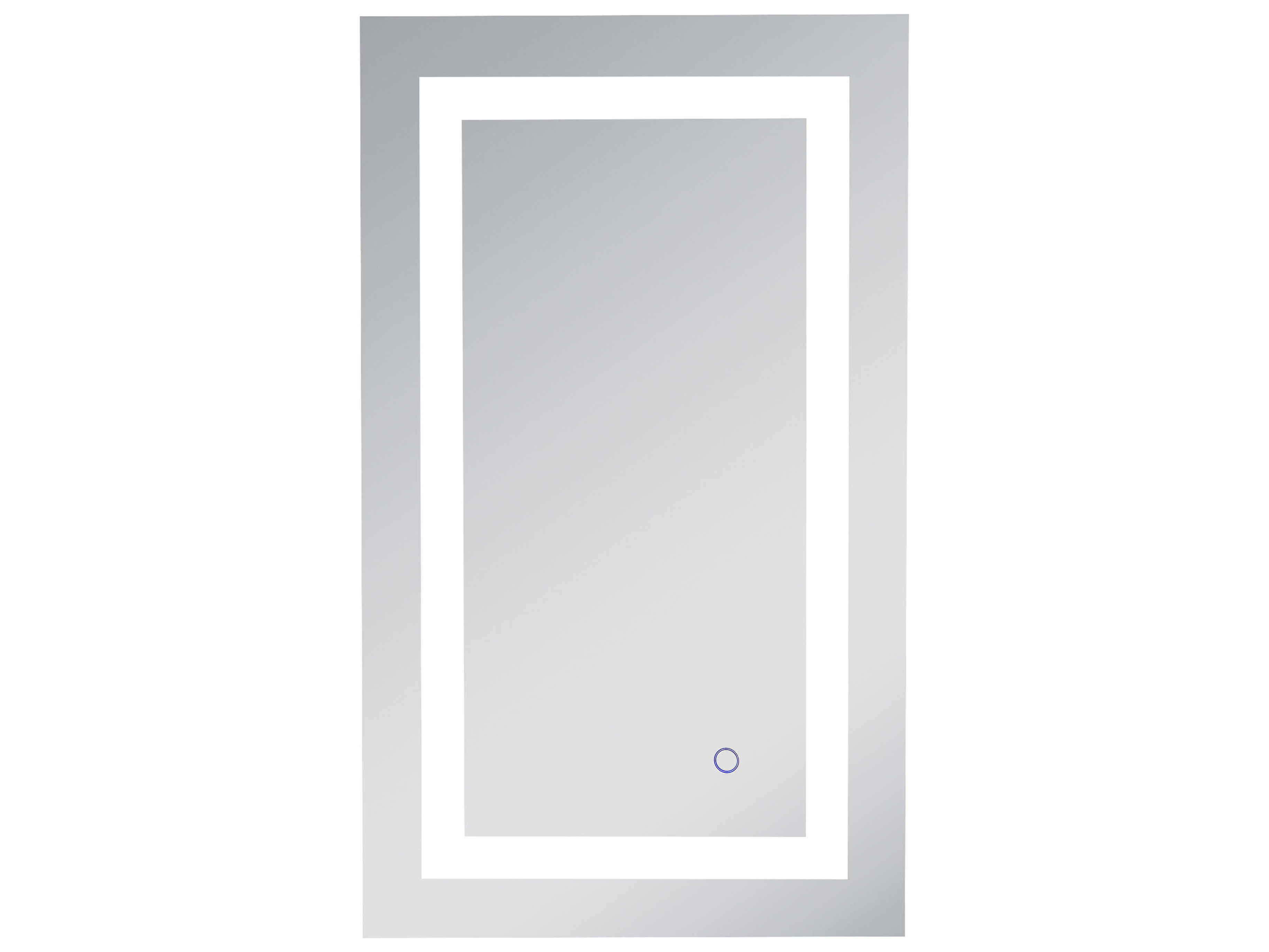 Elegant Lighting Helios Silver Rectangular LED Wall Mirror