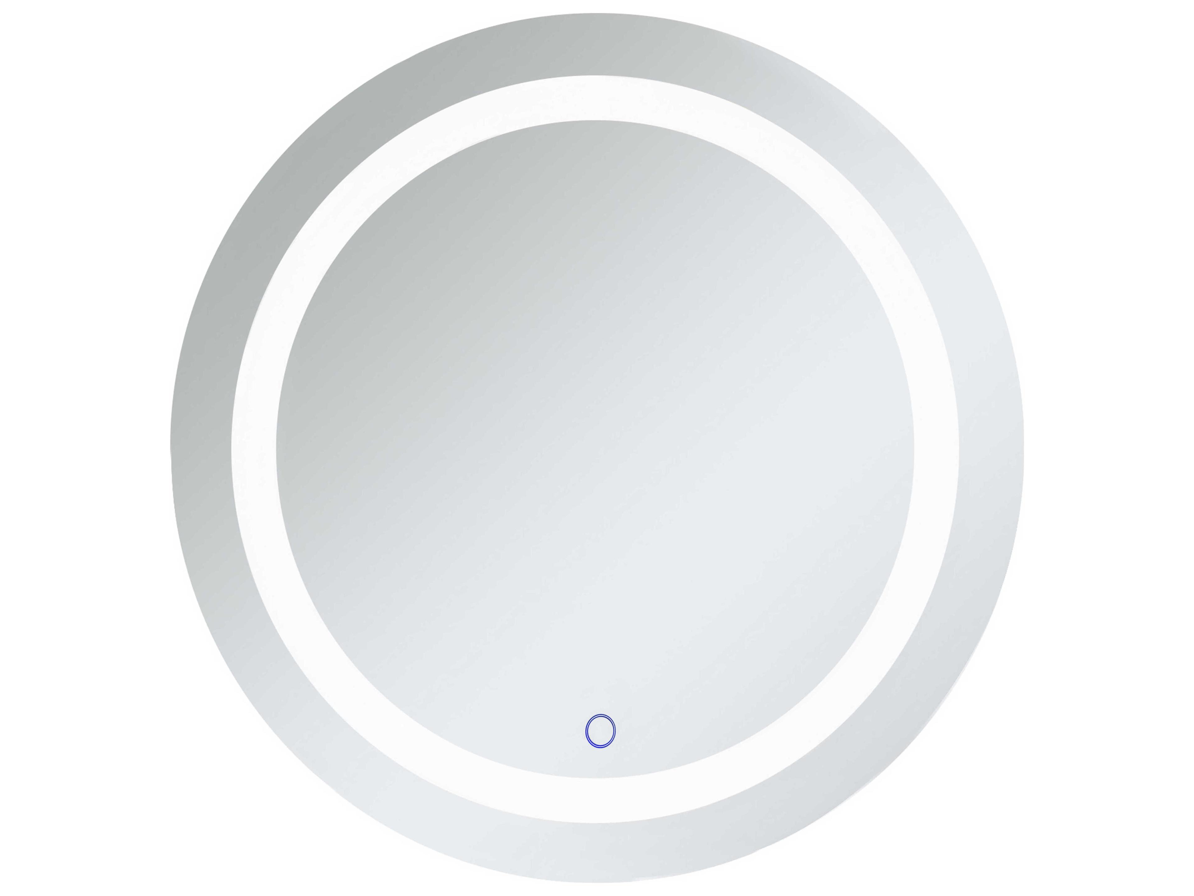 Elegant Lighting Helios Silver Round LED Wall Mirror