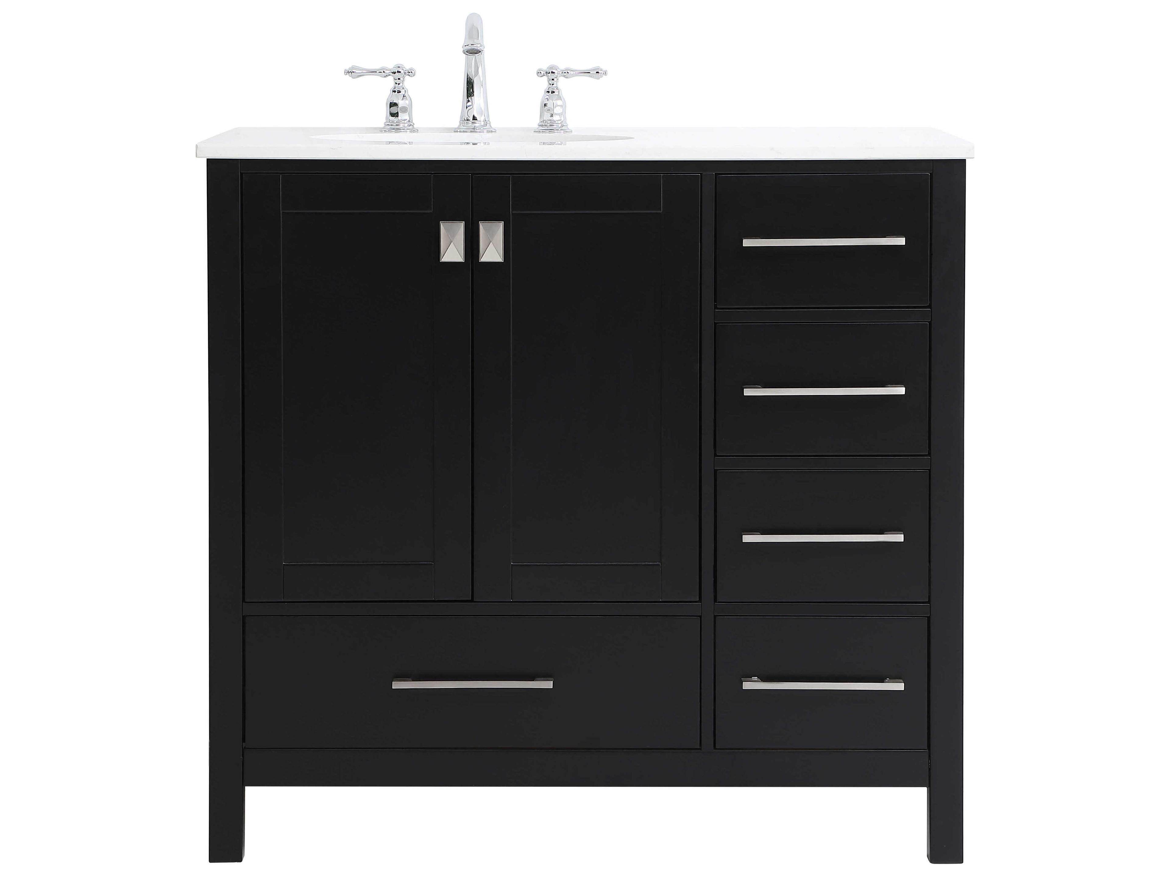 Elegant Lighting Irene Black 36" Vanity