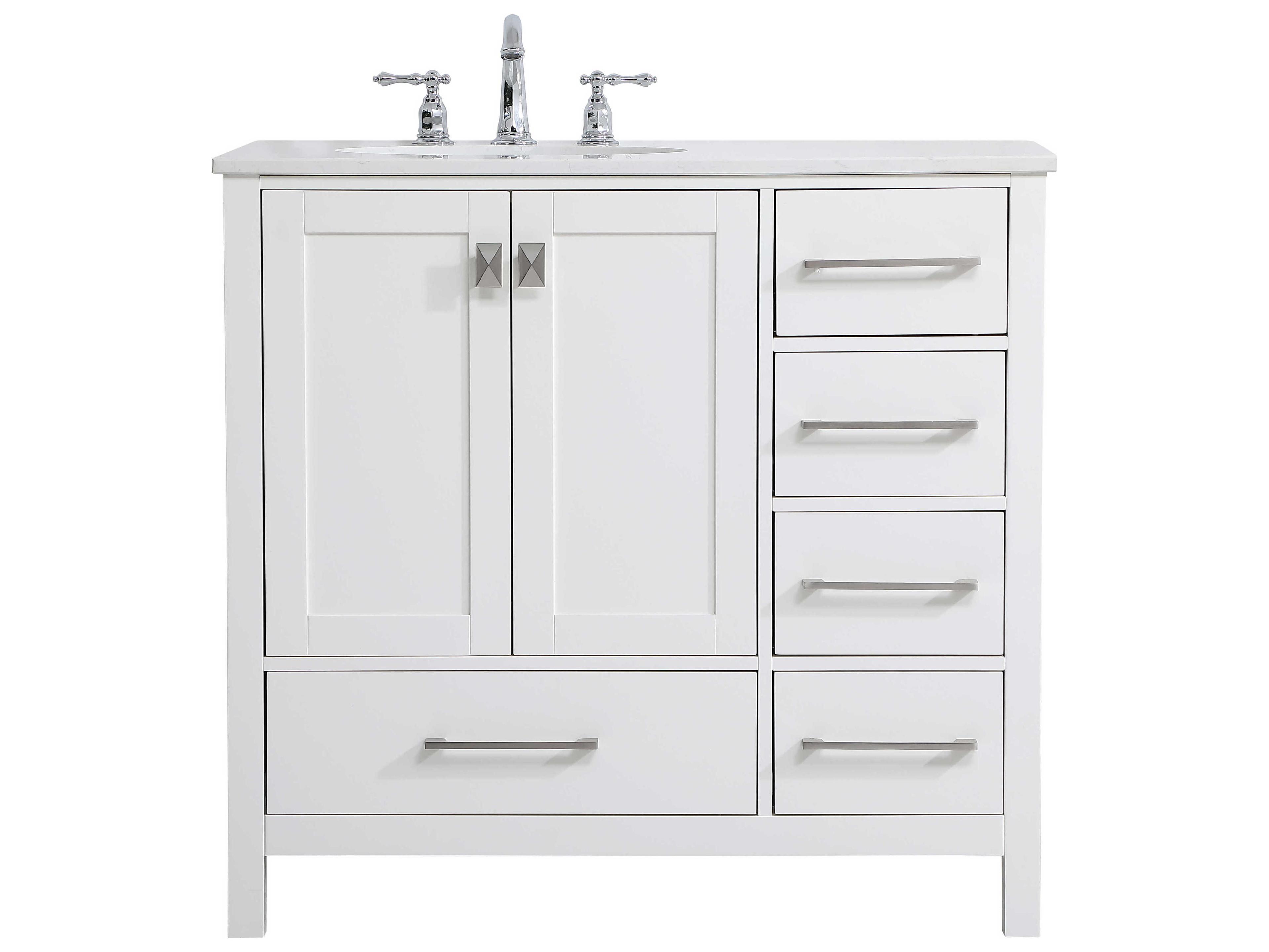 Elegant Lighting Irene White 36" Vanity