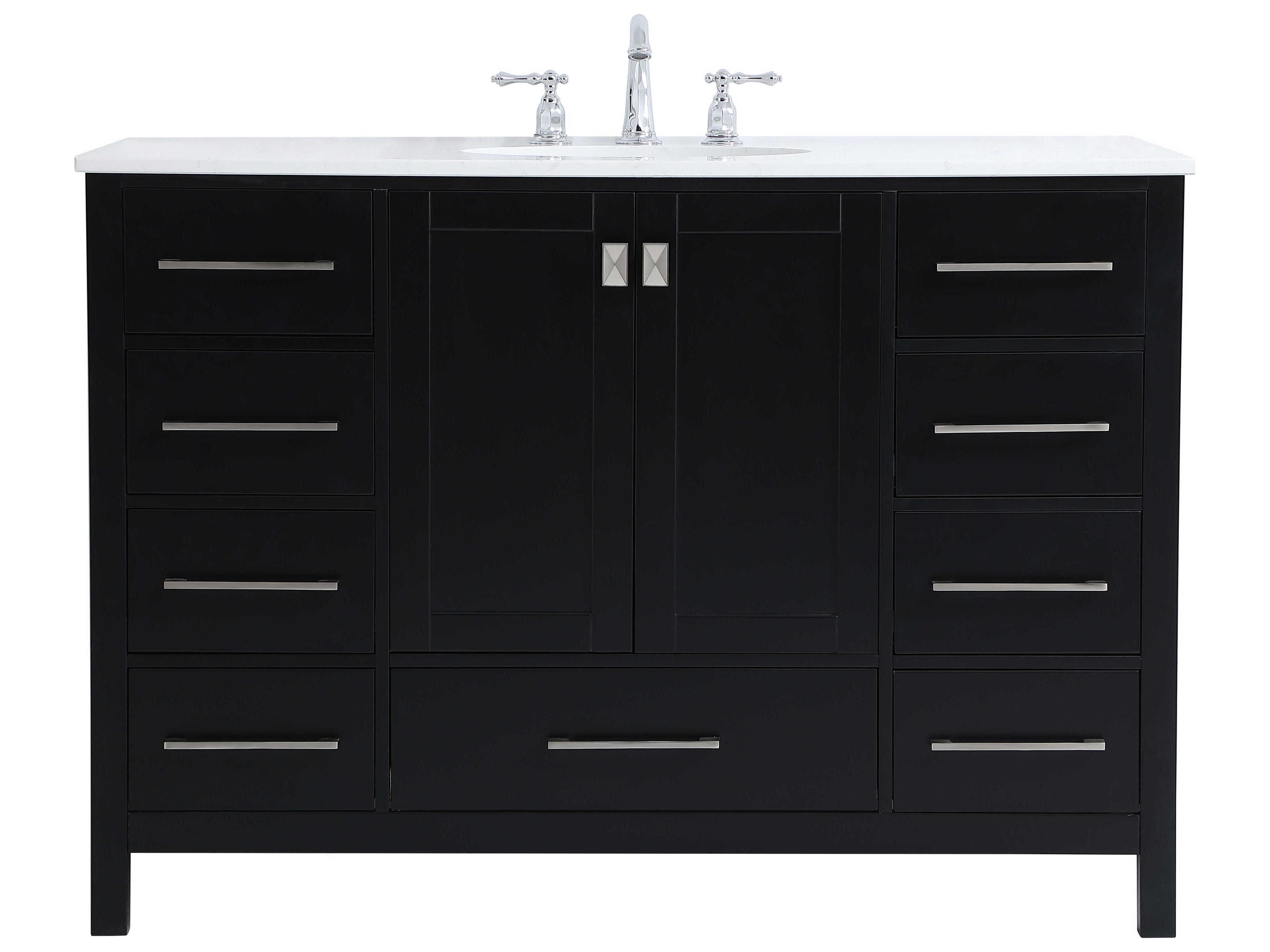 Elegant Lighting Irene Black 48" Vanity