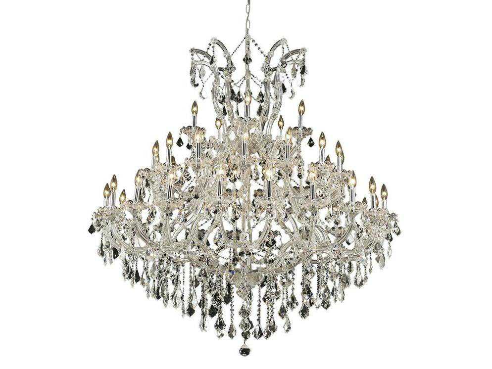 Elegant Lighting Maria Theresa 41-Light Chrome Clear Crystal Candelabra Tiered Chandelier