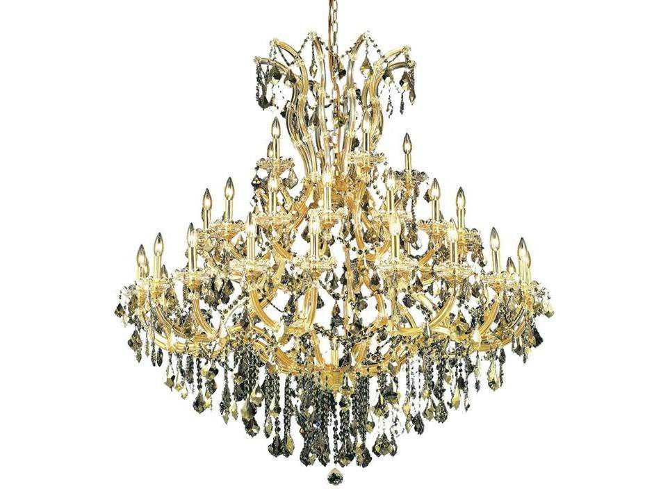 Elegant Lighting Maria Theresa 41-Light Gold Crystal Candelabra Tiered Chandelier