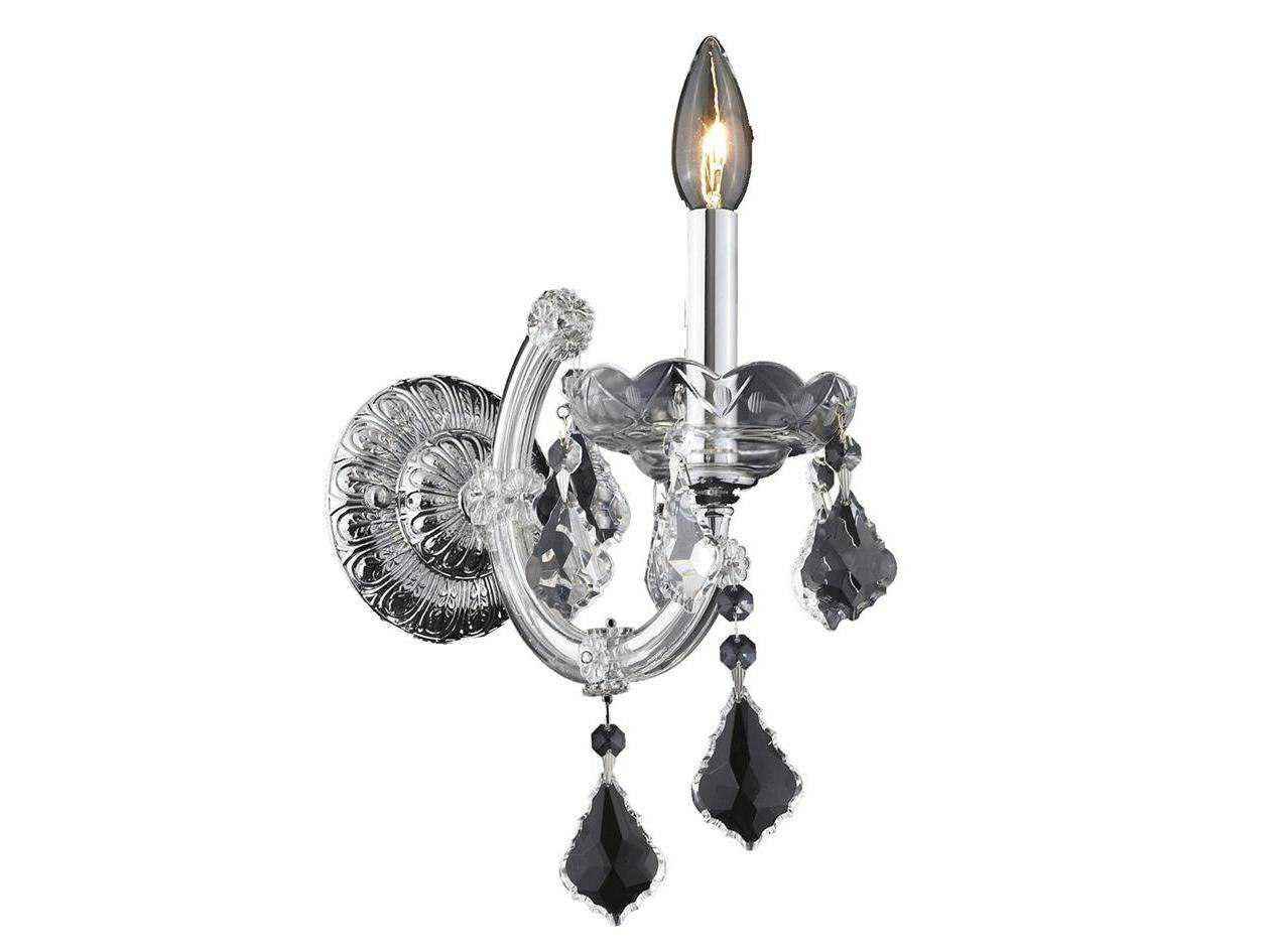 Elegant Lighting Maria Theresa Chrome Clear Crystal Wall Sconce