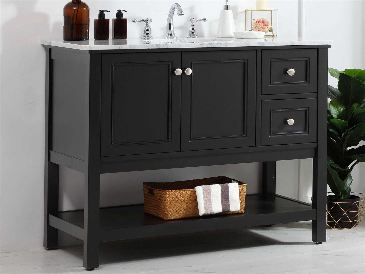 Elegant Lighting Metropolis Black 42" Vanity