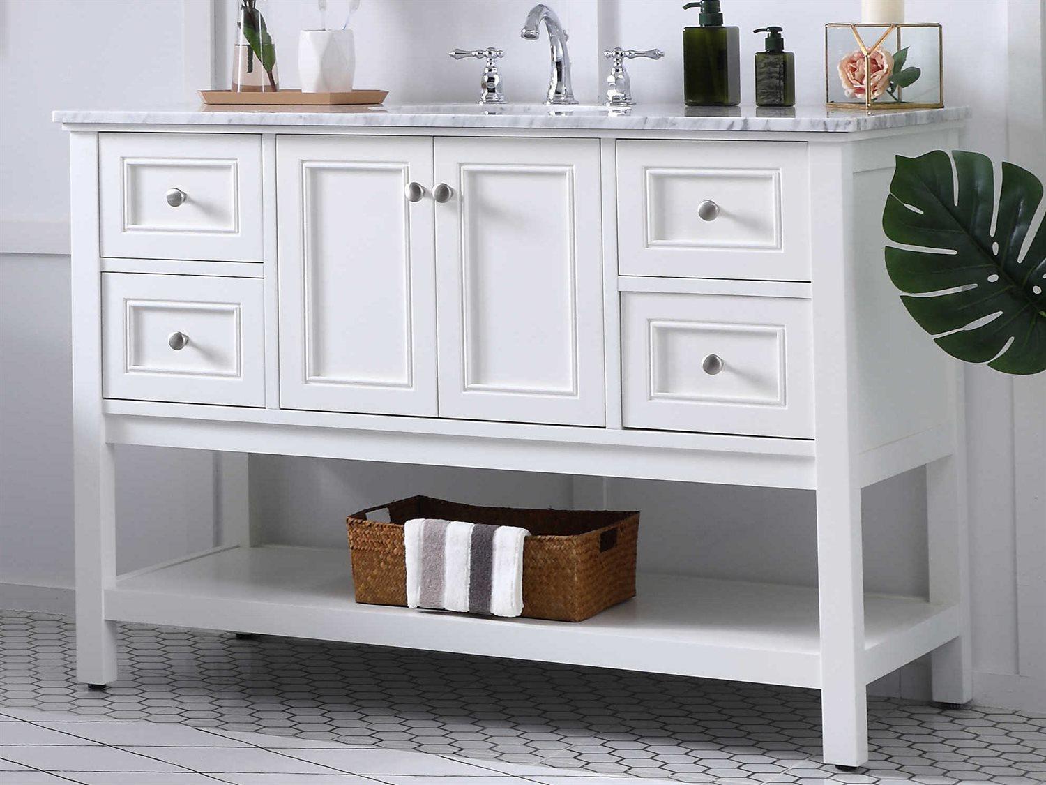 Elegant Lighting Metropolis White 48" Vanity