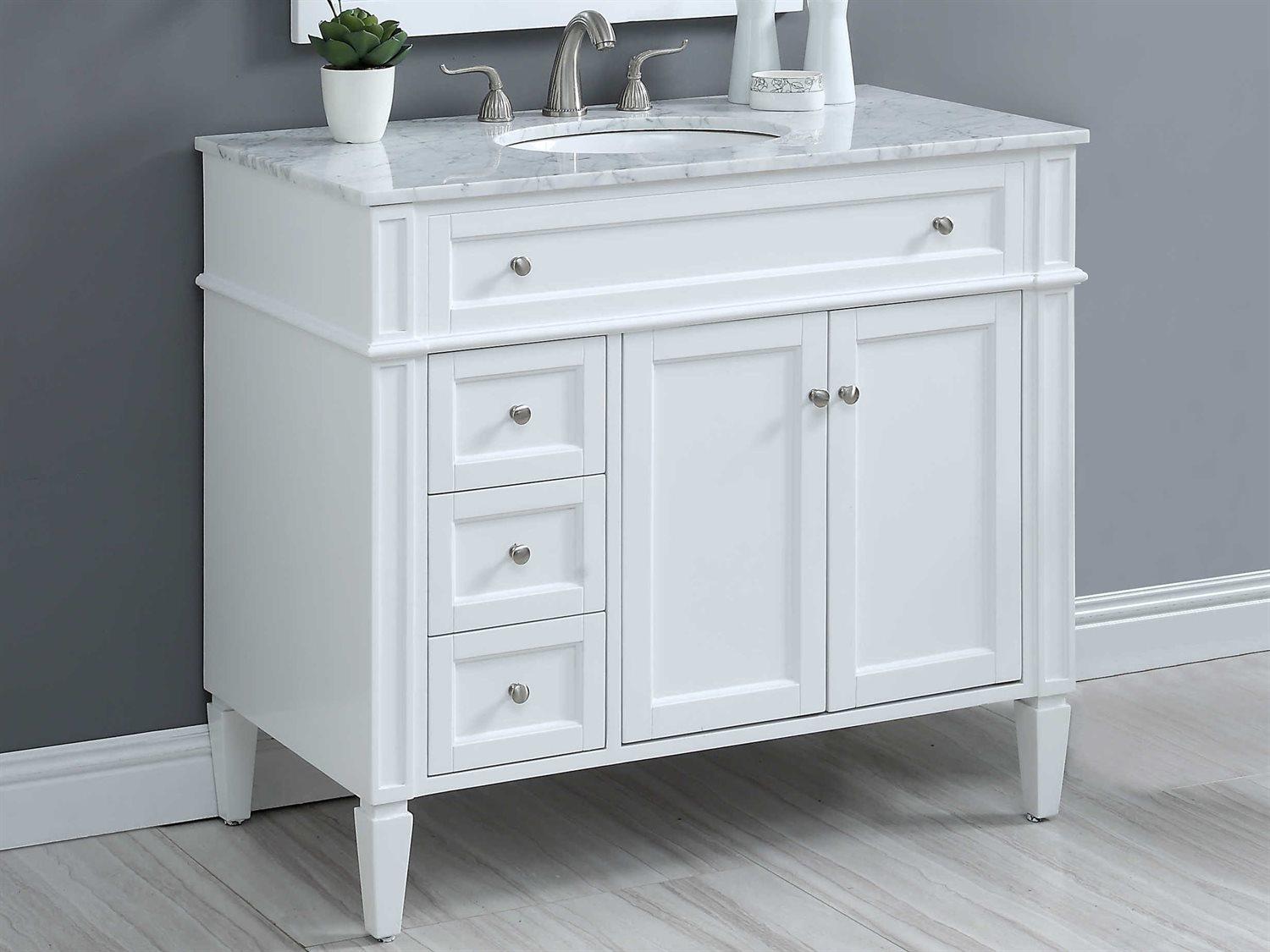 Elegant Lighting Park Avenue White 40" Vanity