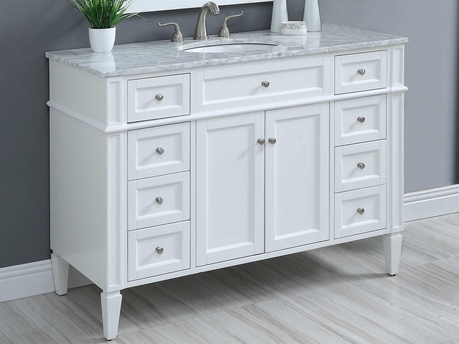Elegant Lighting Park Avenue White 48" Vanity