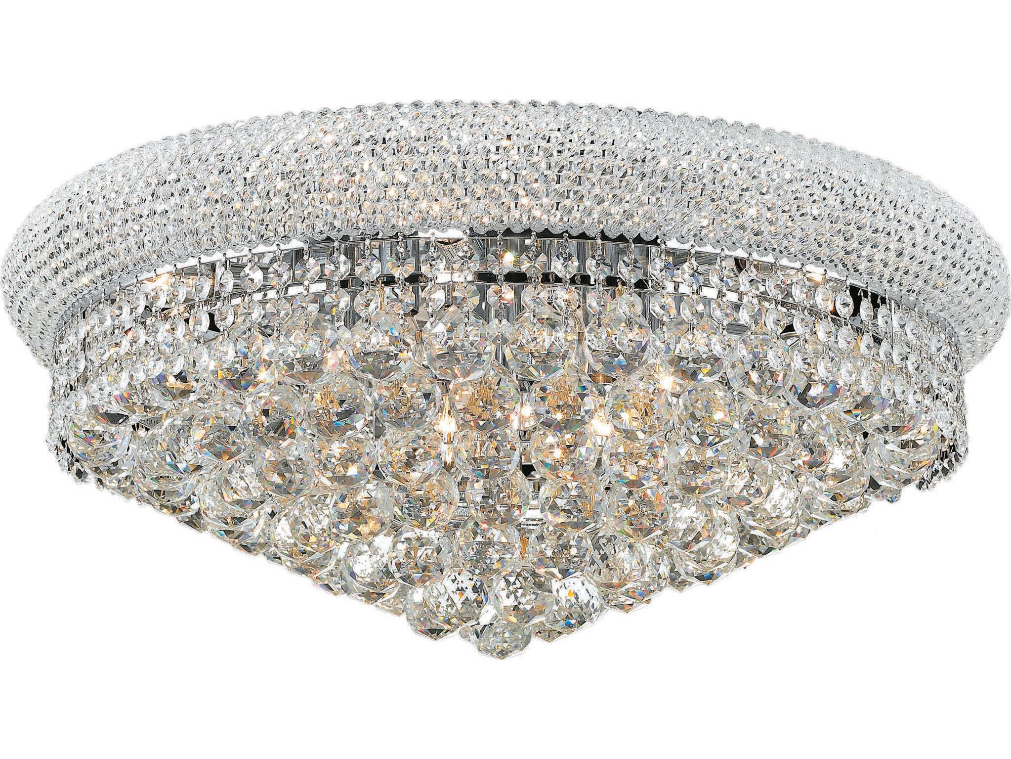 Elegant Lighting Primo Chrome Clear Crystal Bowl Flush Mount