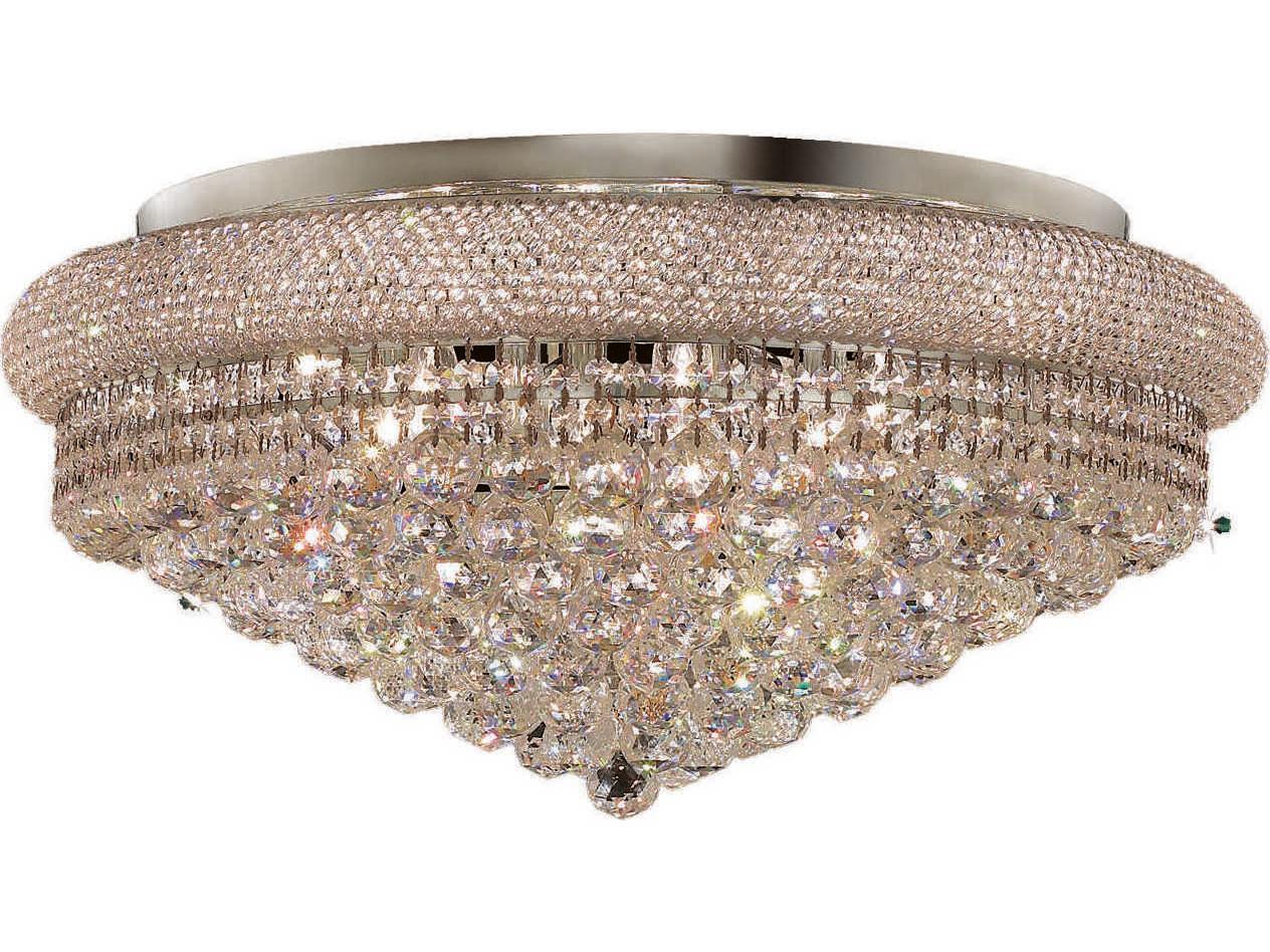 Elegant Lighting Primo Chrome Clear Crystal Bowl Flush Mount