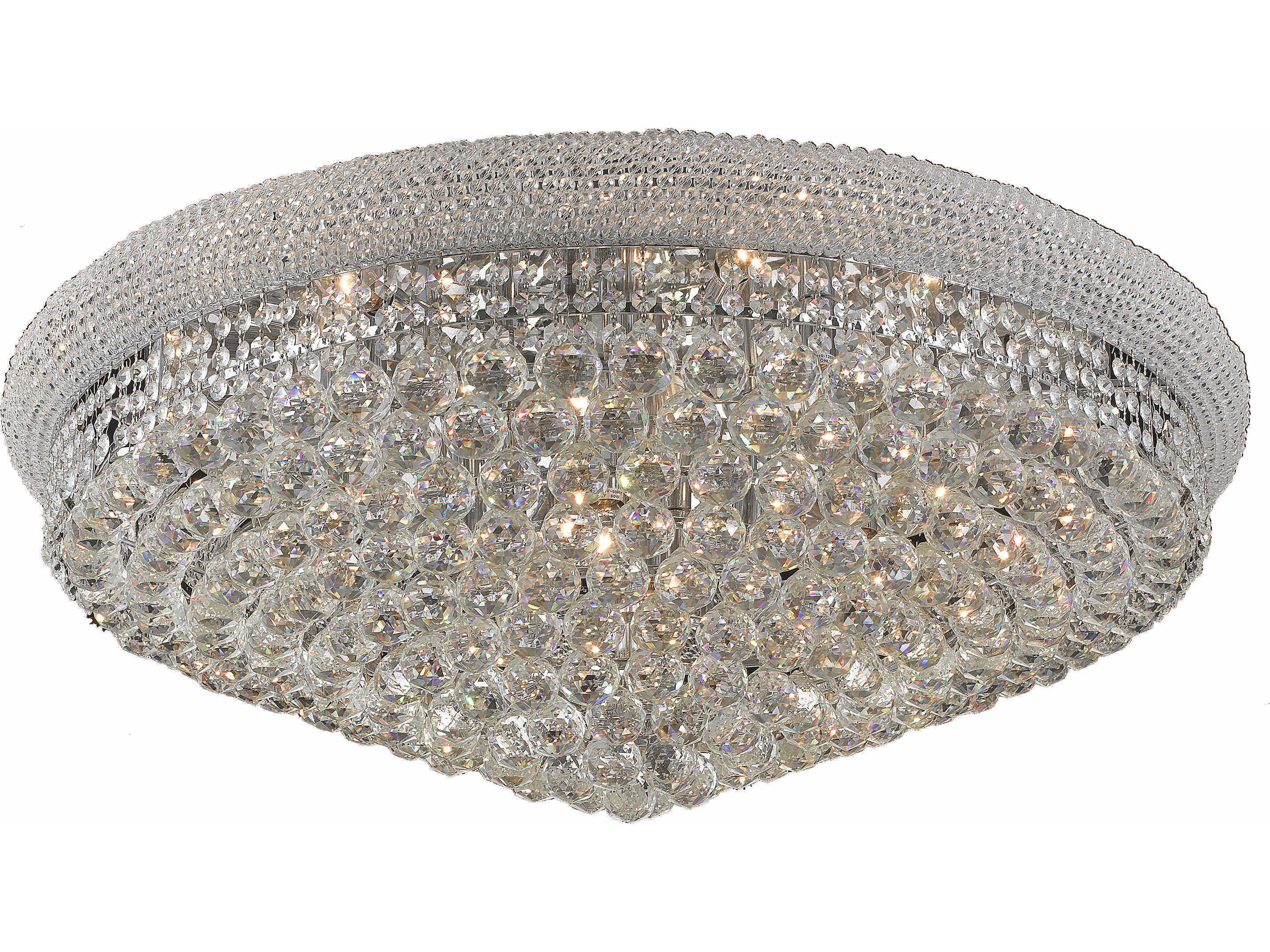 Elegant Lighting Primo Chrome Clear Crystal Bowl Flush Mount