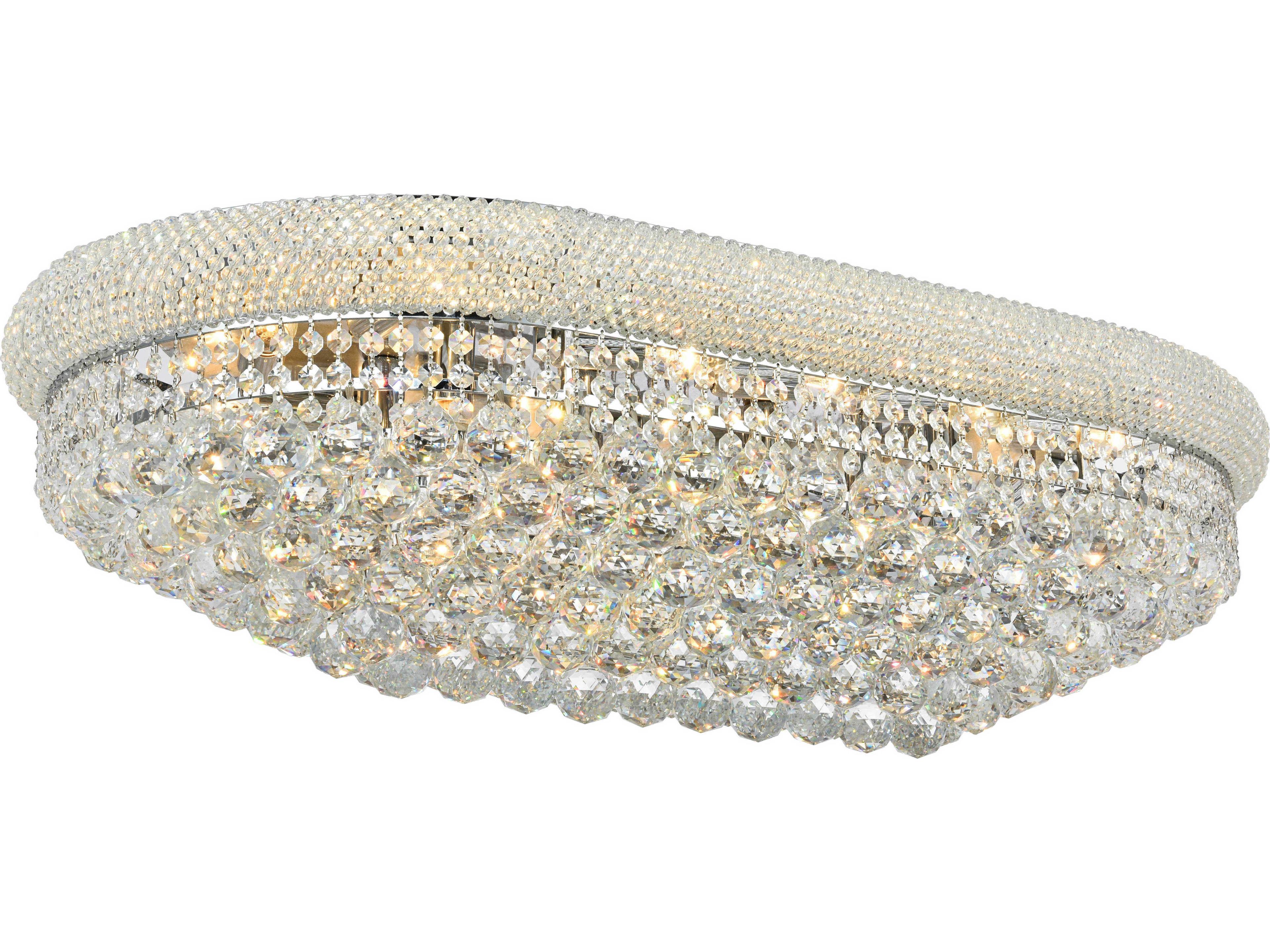 Elegant Lighting Primo Chrome Clear Crystal Dome Flush Mount