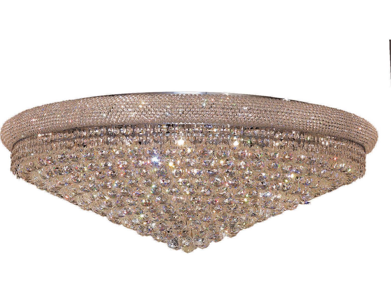 Elegant Lighting Primo Chrome Clear Crystal Bowl Flush Mount
