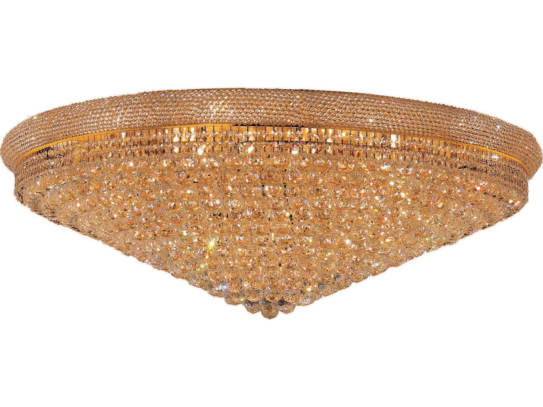 Elegant Lighting Primo Gold Clear Crystal Bowl Flush Mount
