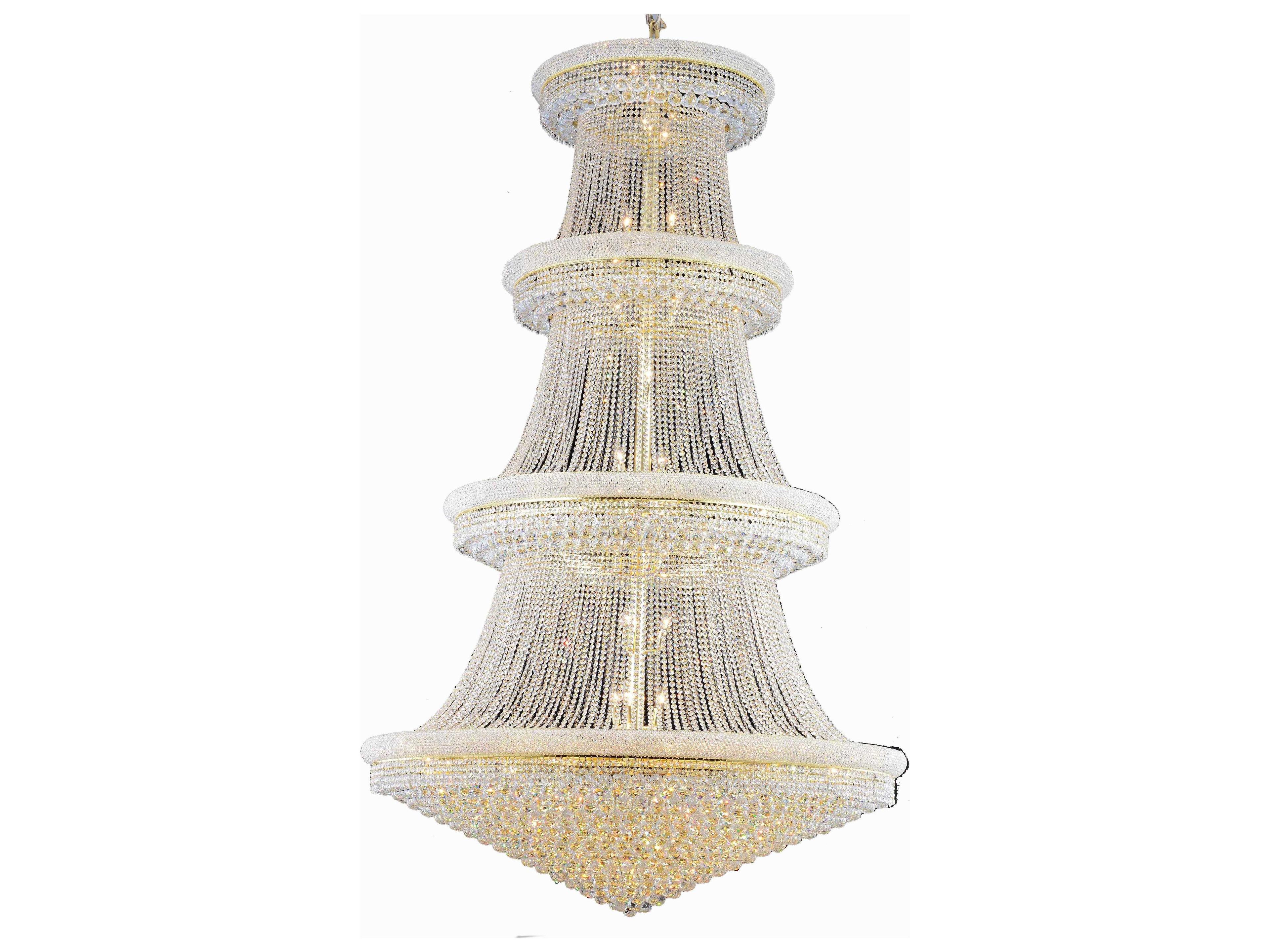 Elegant Lighting Primo 56-Light Gold Clear Crystal Empire Tiered Chandelier