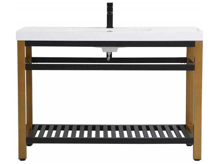 Elegant Lighting Raya Golden Black 48" Vanity