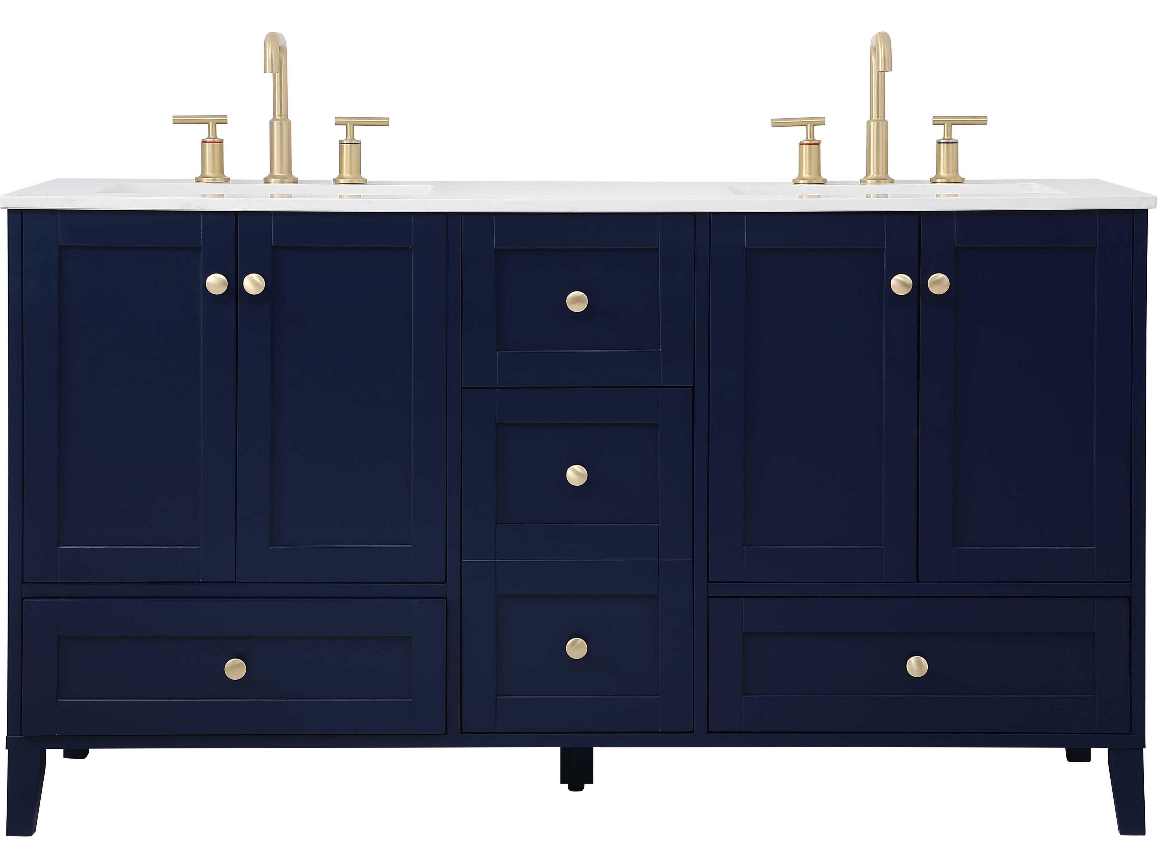 Elegant Lighting Sommerville Blue 60" Vanity