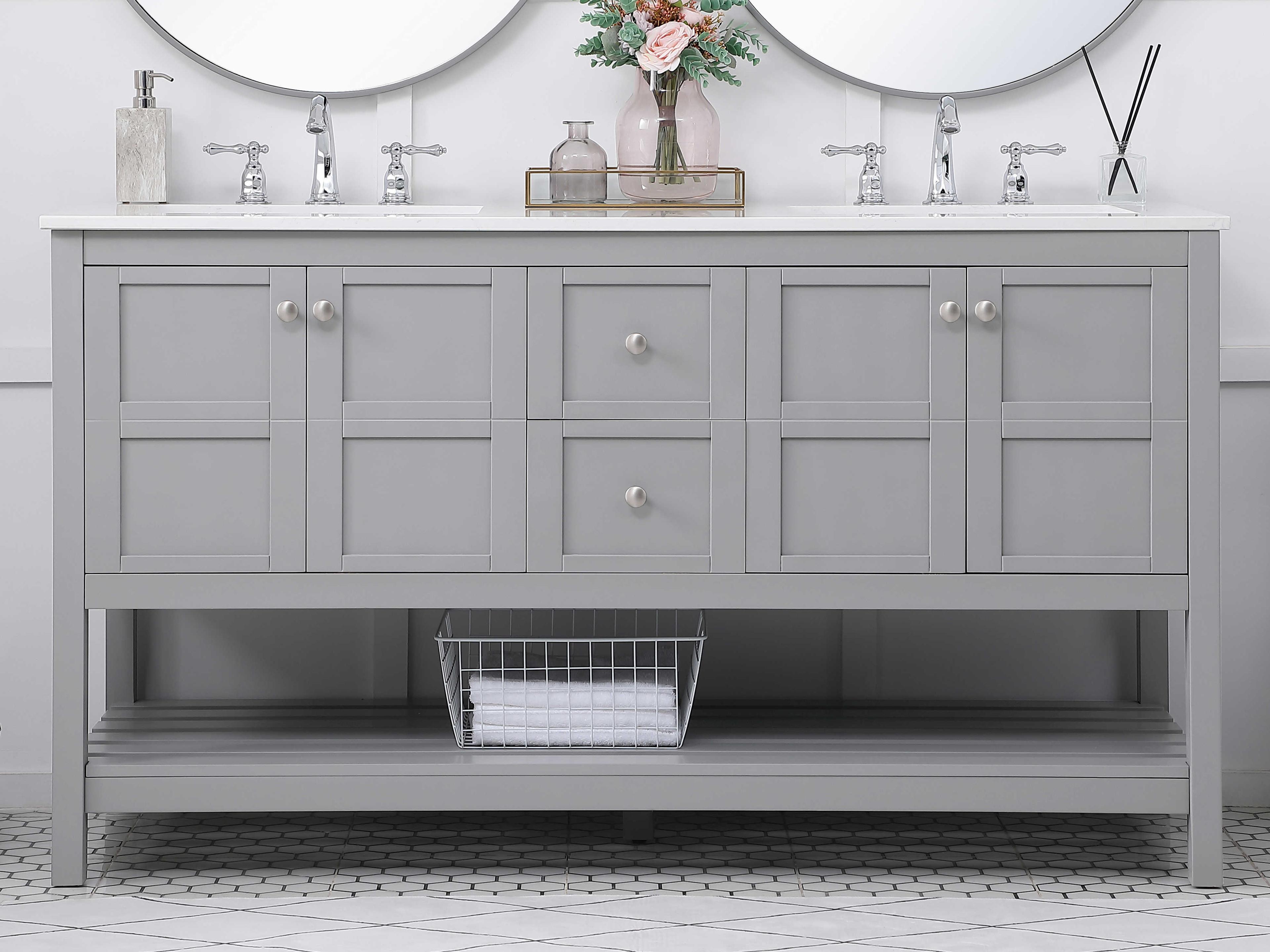 Elegant Lighting Theo Gray 60" Vanity