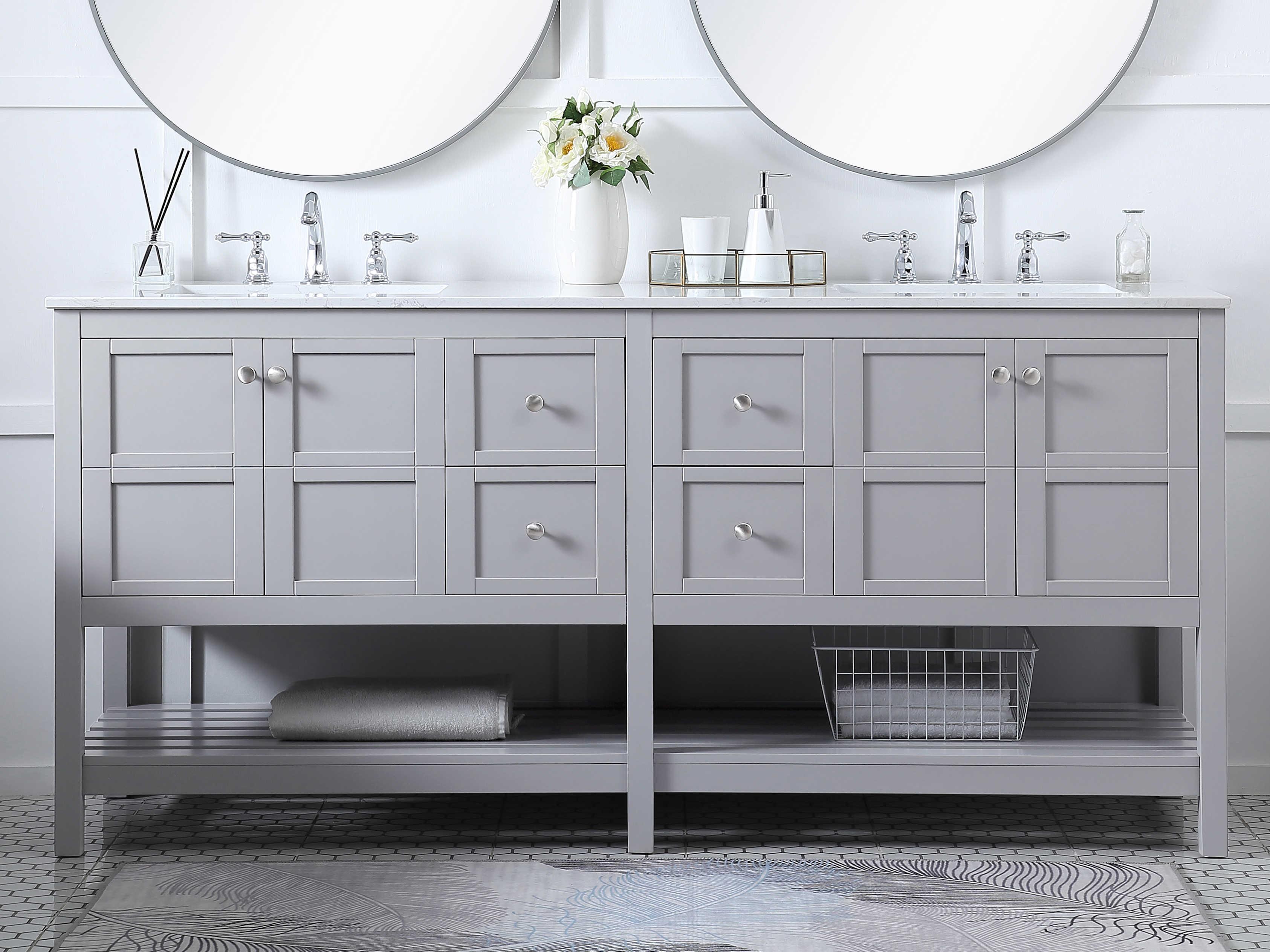 Elegant Lighting Theo Gray 72" Vanity