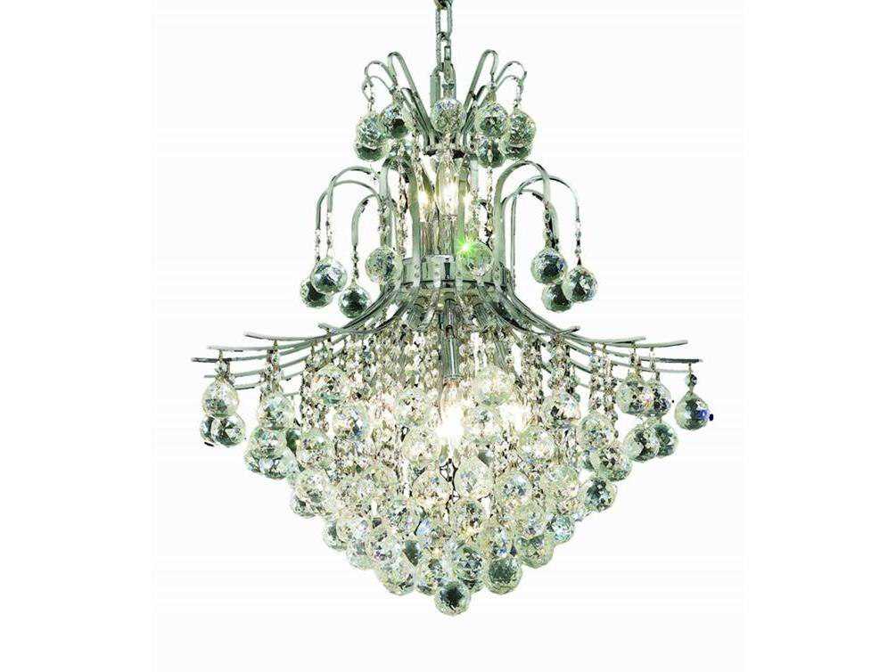 Elegant Lighting Toureg 11-Light Chrome Clear Crystal Empire Tiered Chandelier
