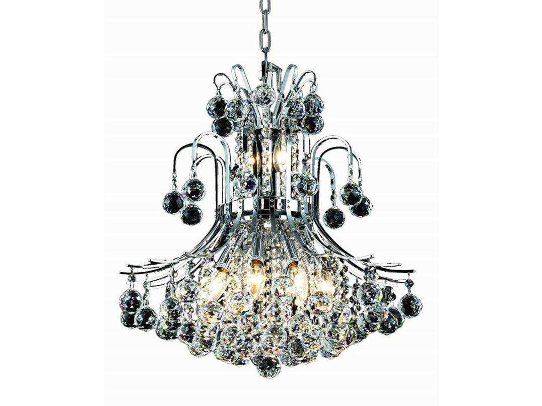Elegant Lighting Toureg 10-Light Chrome Clear Crystal Empire Tiered Chandelier