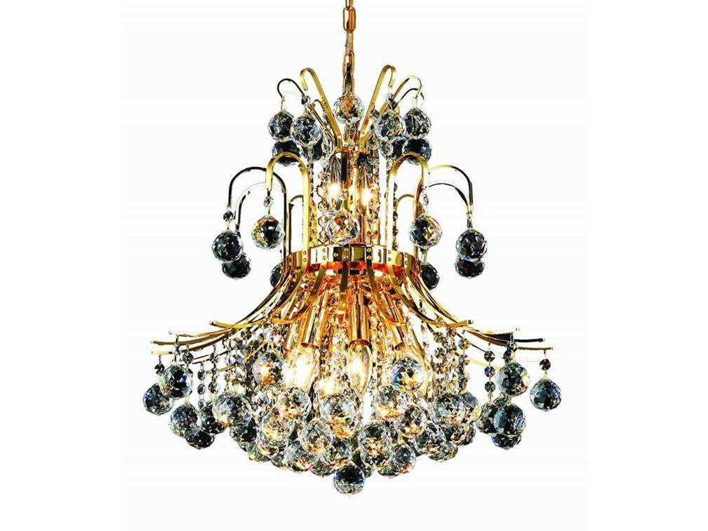 Elegant Lighting Toureg 10-Light Gold Clear Crystal Empire Tiered Chandelier