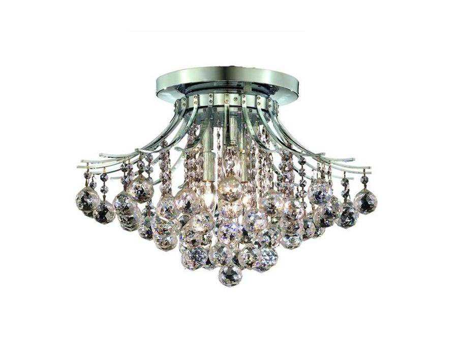 Elegant Lighting Toureg Chrome Clear Crystal Semi Flush Mount