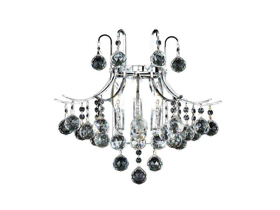 Elegant Lighting Toureg Chrome Clear Crystal Wall Sconce