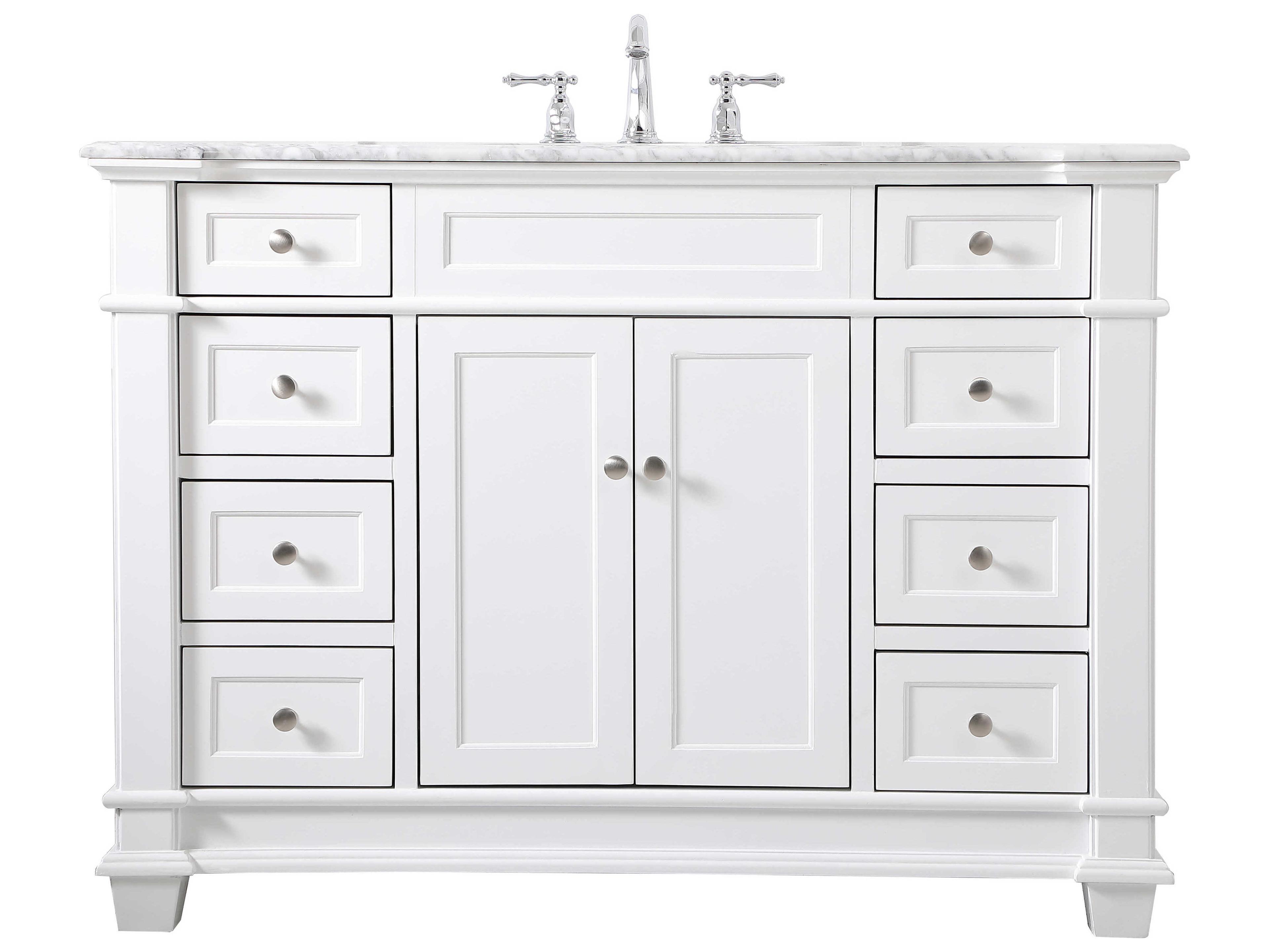 Elegant Lighting Wesley White 48" Vanity