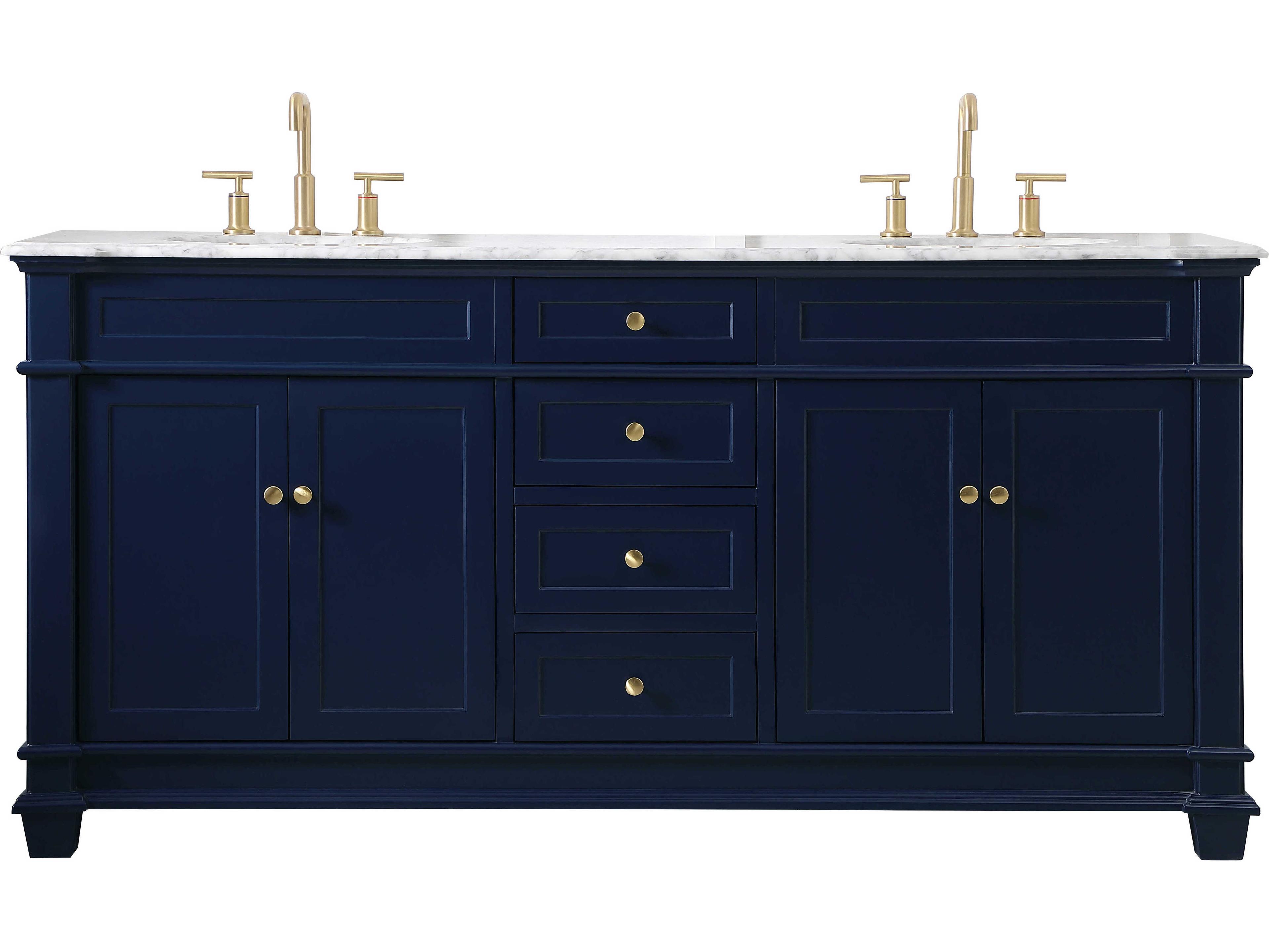 Elegant Lighting Wesley Blue 72" Vanity