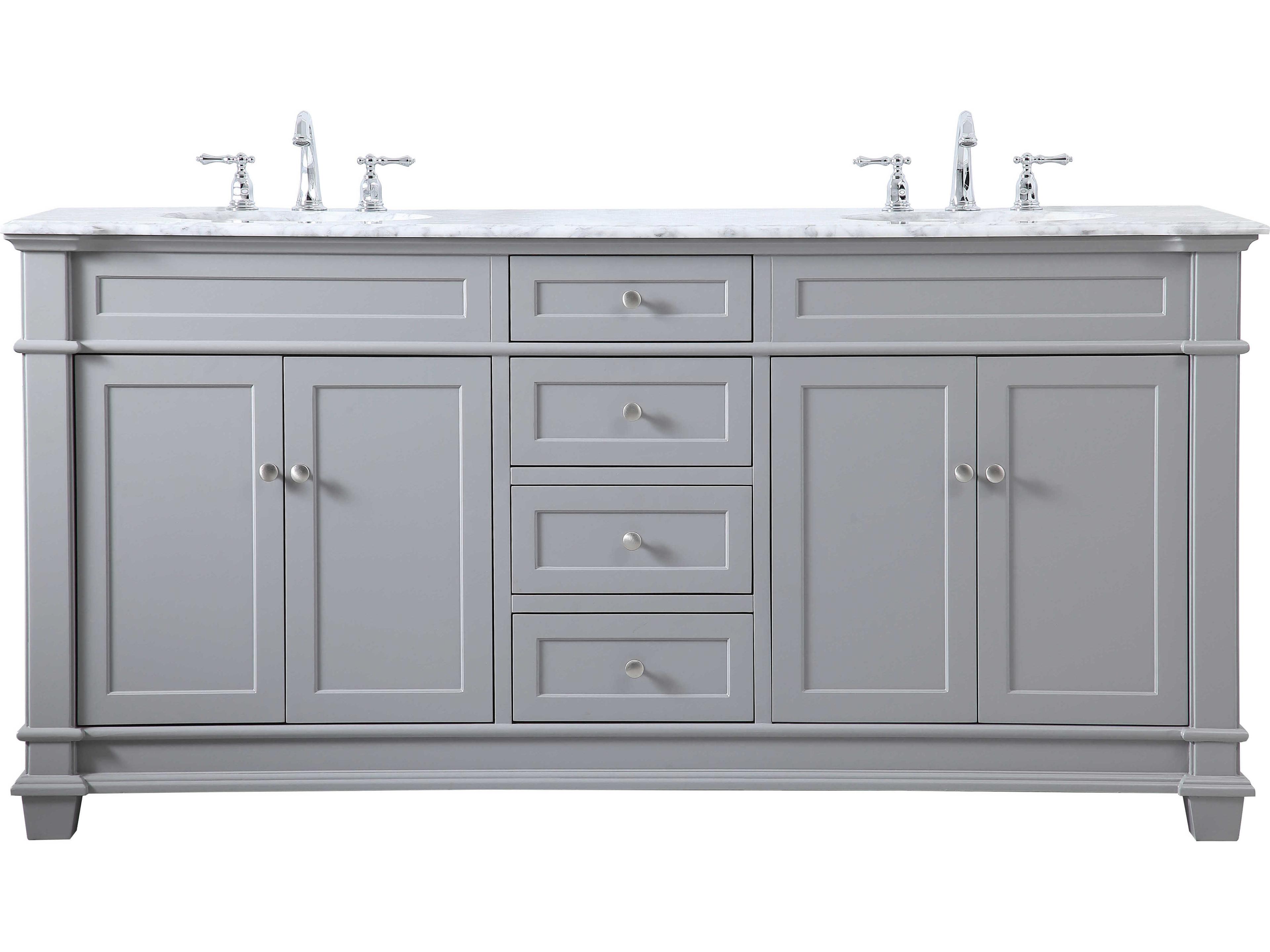 Elegant Lighting Wesley Grey 72" Vanity