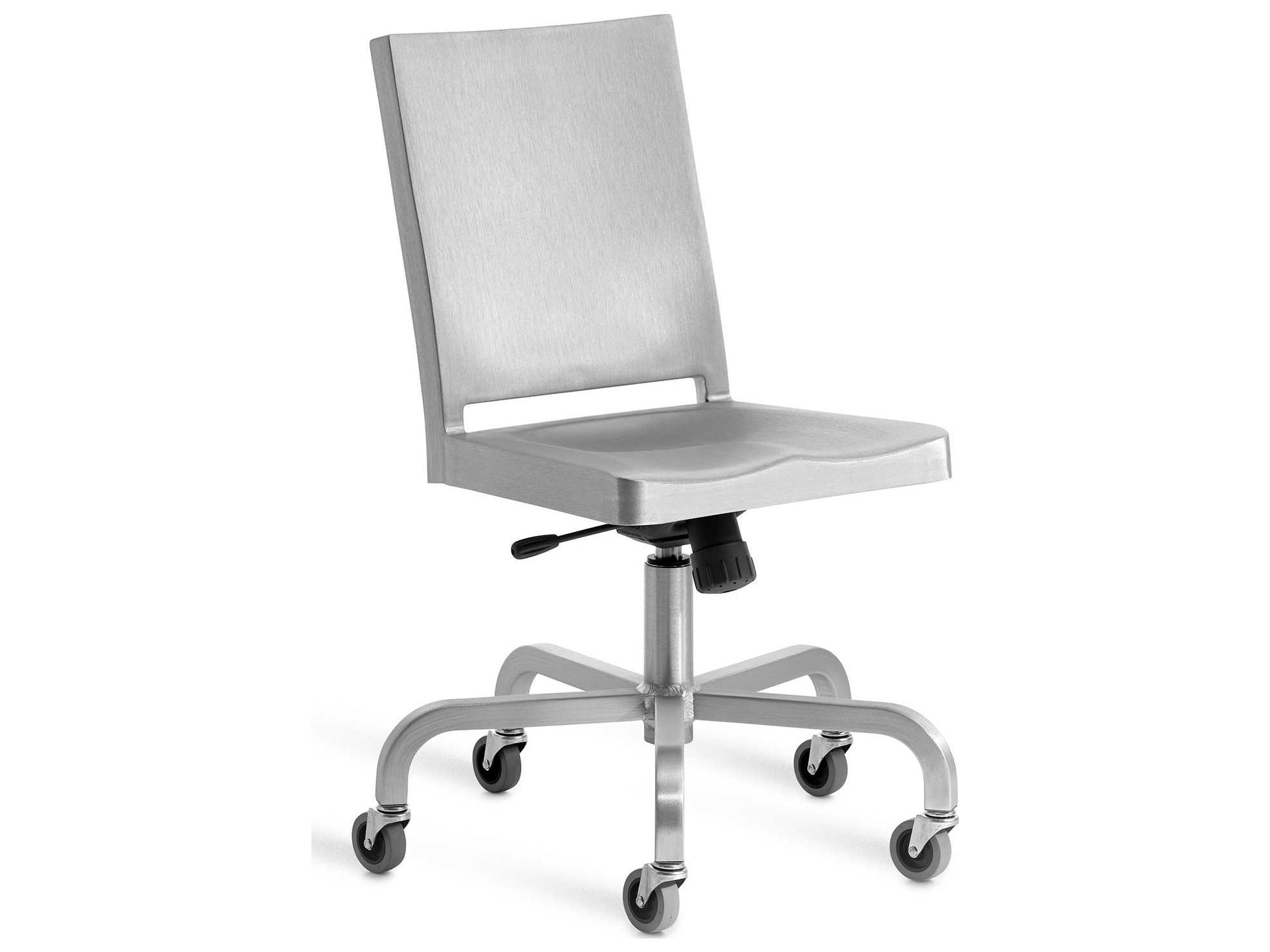 Emeco Hudson Silver Swivel Computer Office Chair