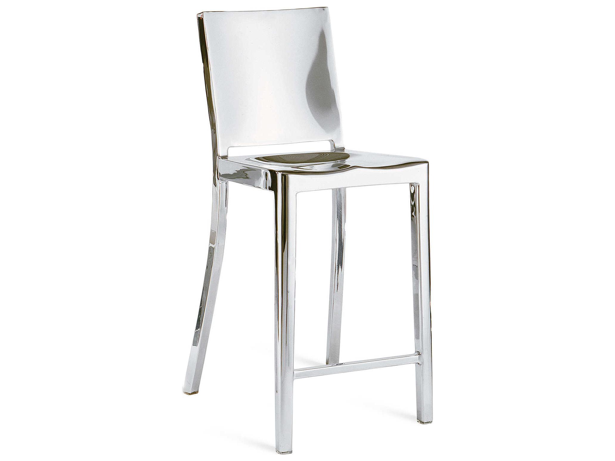 Emeco Hudson Polished Aluminum Counter Stool