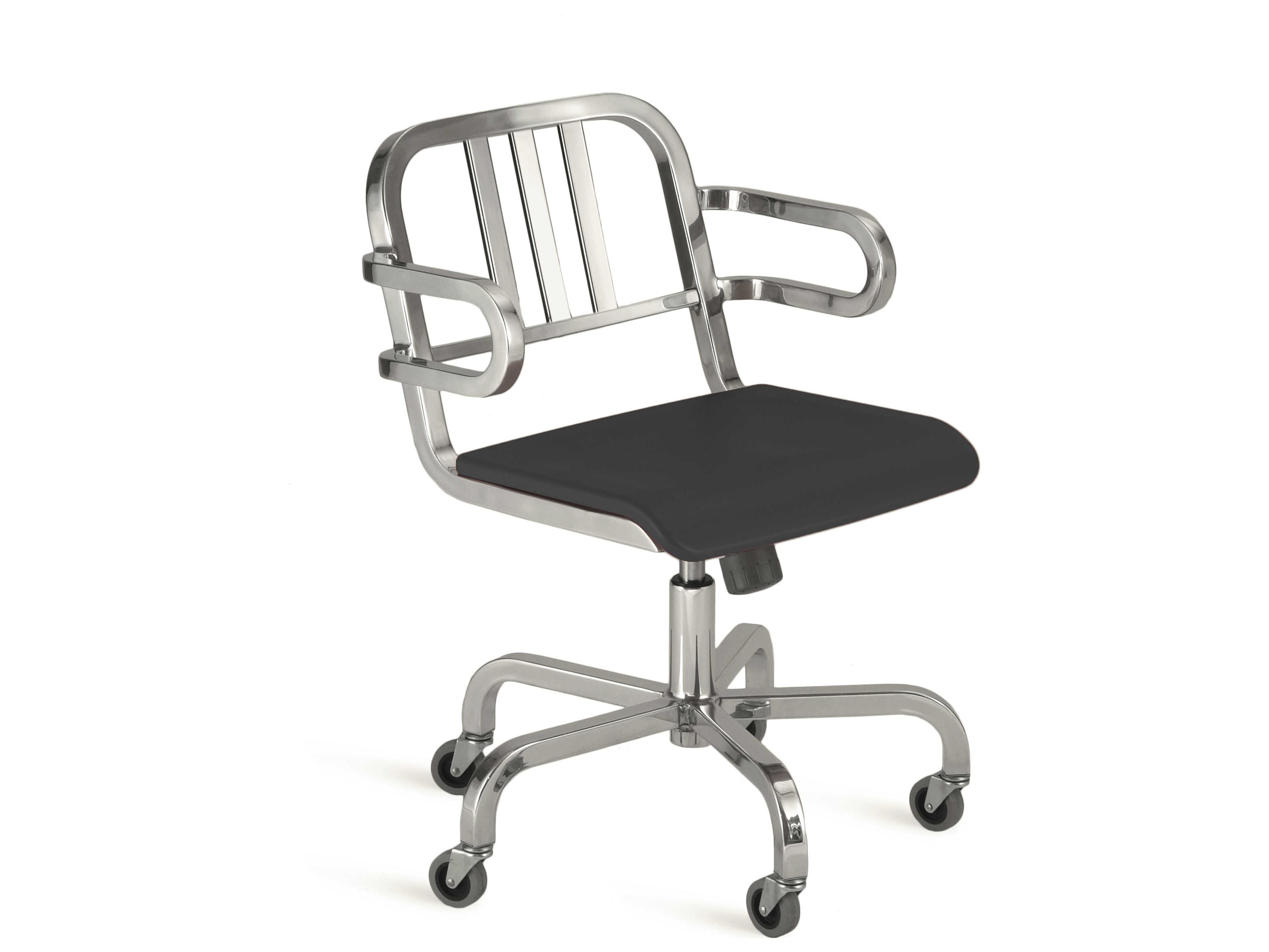 Emeco Nine-0 By Ettore Sottsass Black Swivel Computer Office Chair