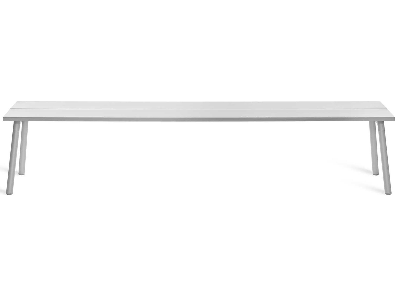 Emeco Run By Sam Hecht And Kim Colin Aluminum Anodized Silver Accent Bench