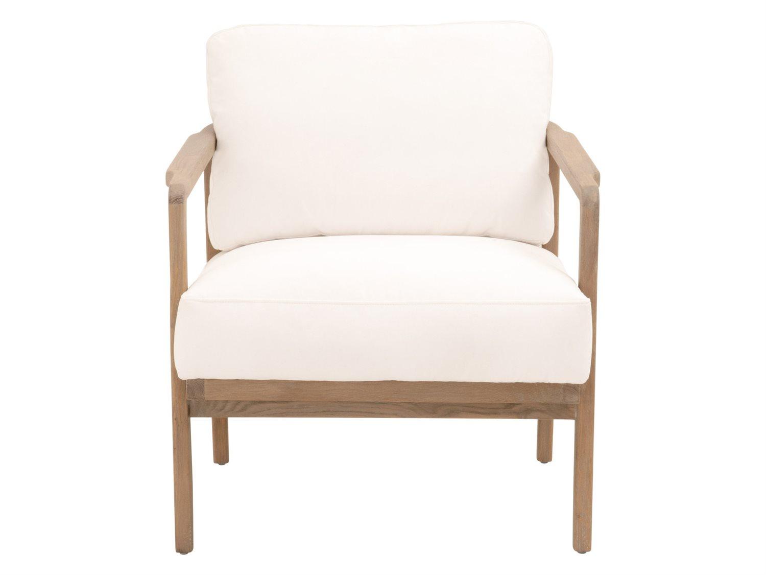 Essentials for Living Bella Antique Harbor White Fabric Accent Chair