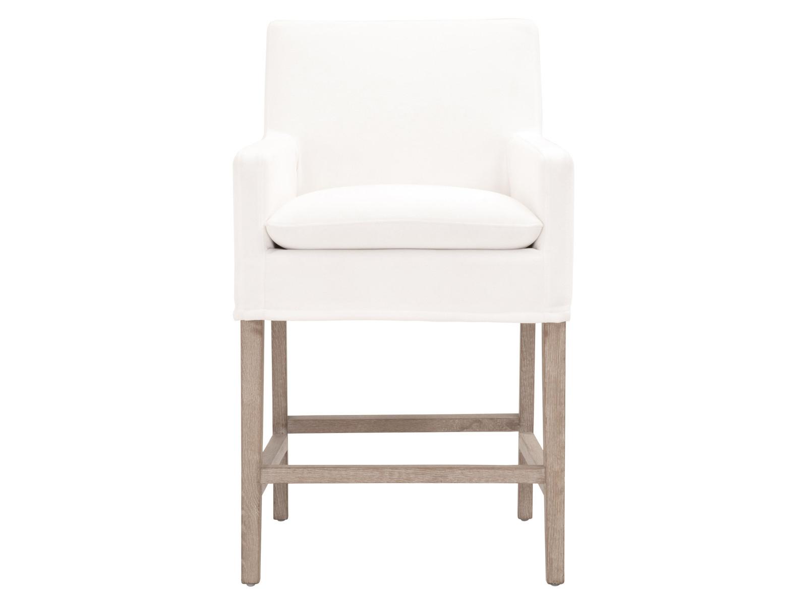 Luxecor Respite Upholstered Oak Wood Counter Stool