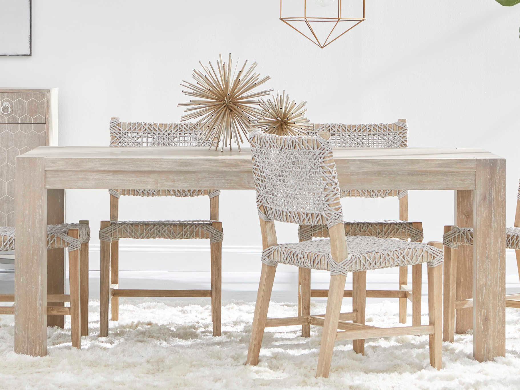 Essentials for Living Traditions Extendable Rectangular Wood Natural Gray Dining Table