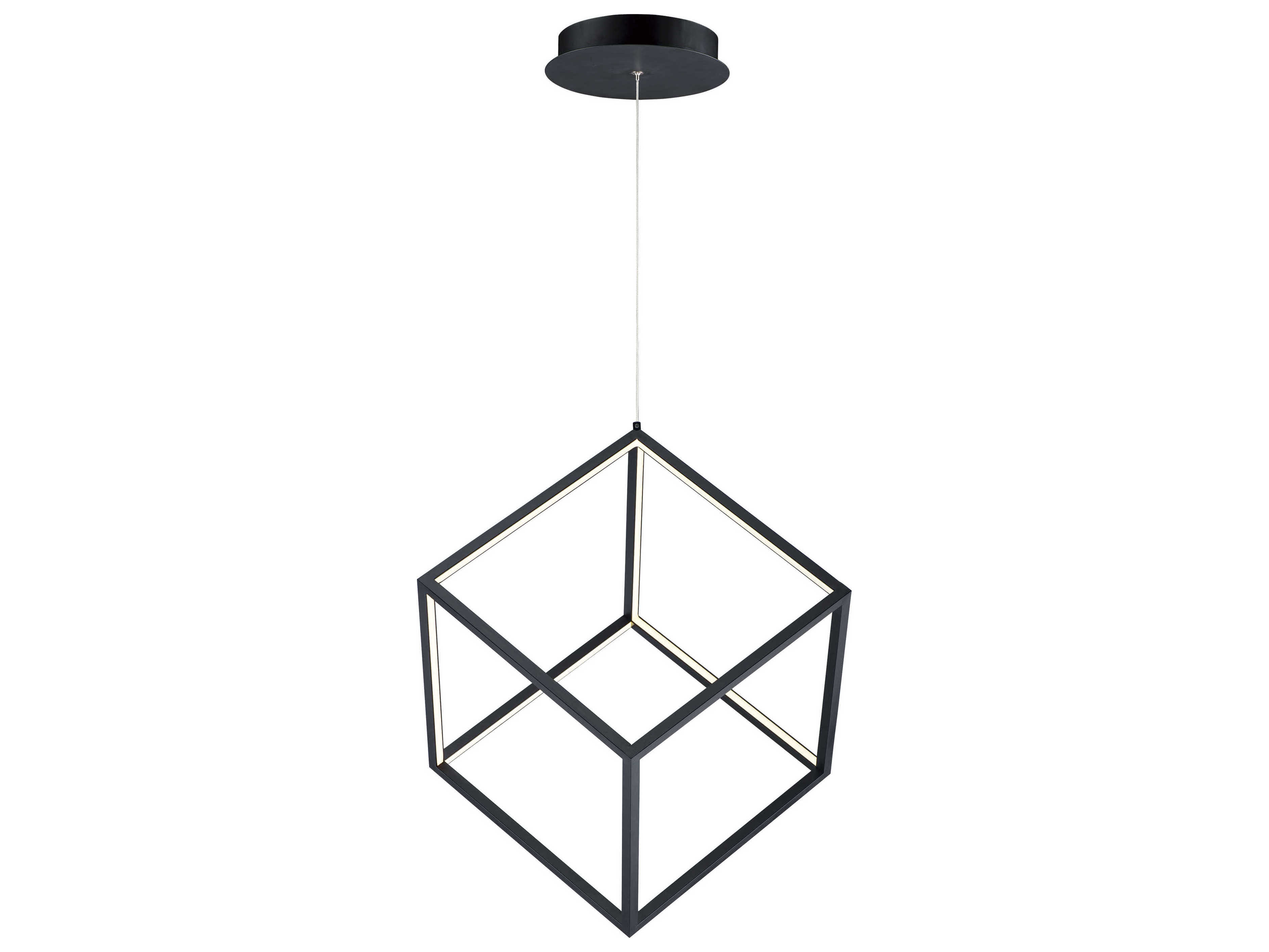 ET2 4 Square 1-Light Black LED Geometric Pendant