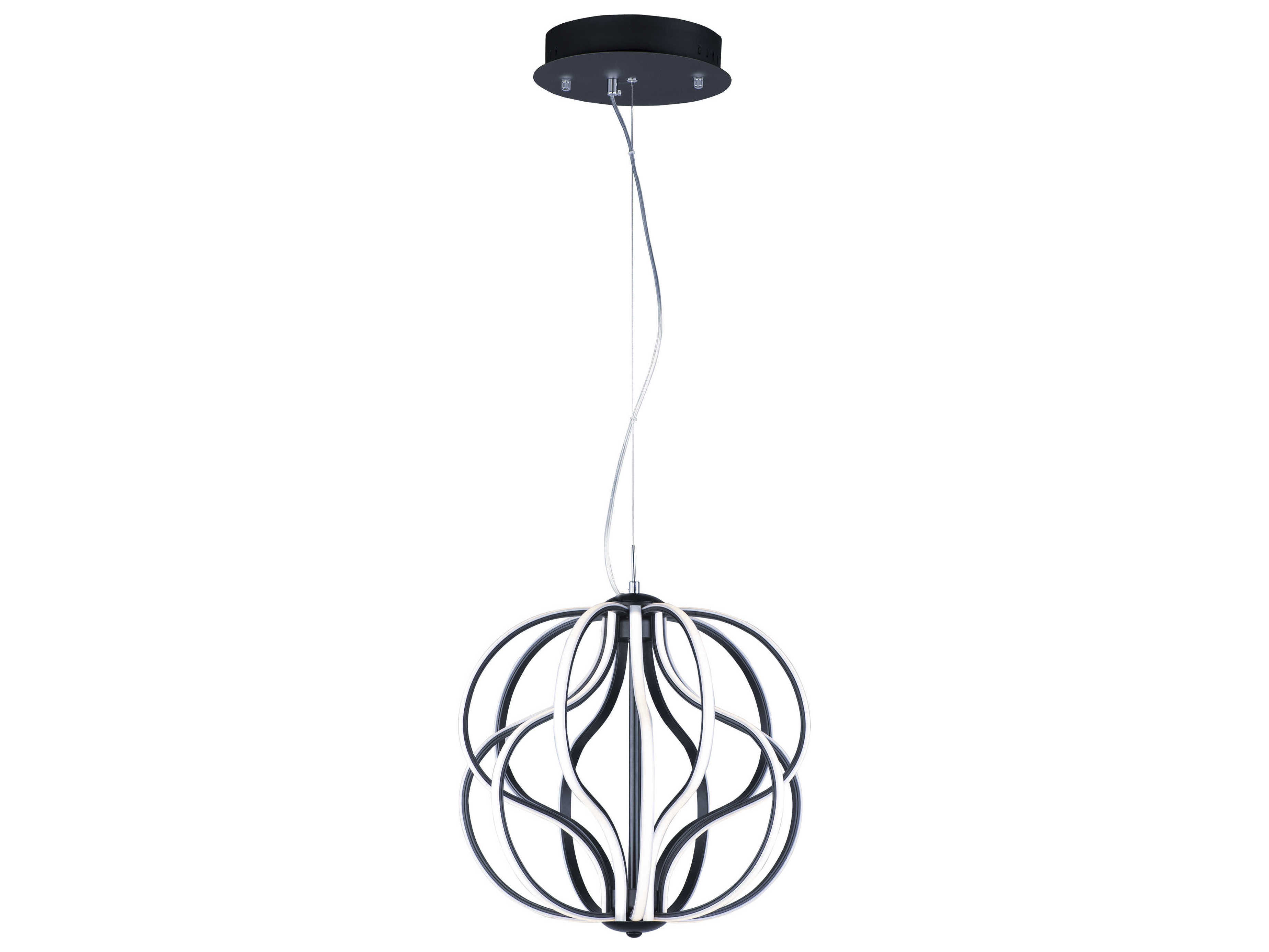 ET2 Aura 1-Light Black LED Geometric Pendant