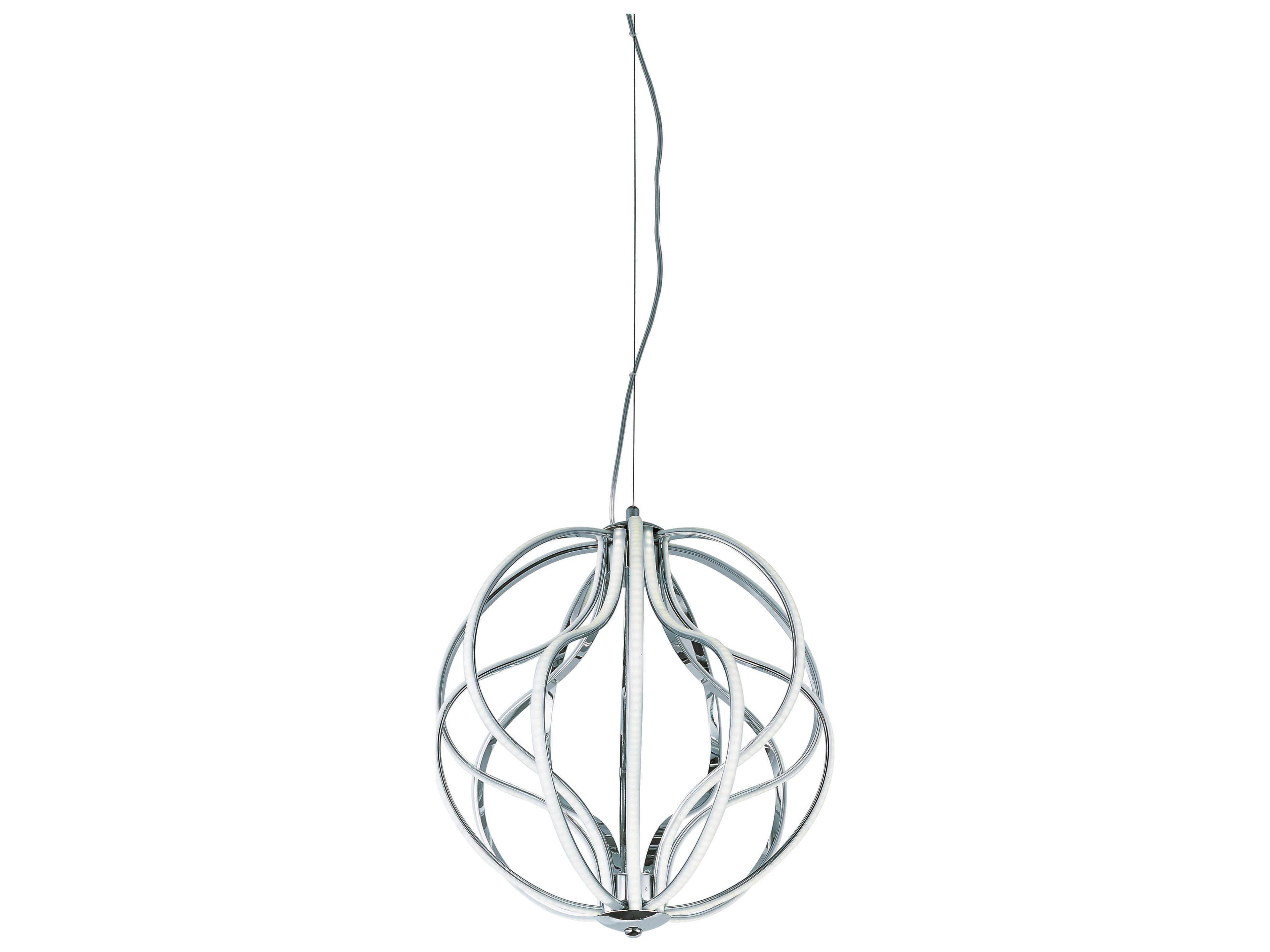 ET2 Aura 14-Light Polished Chrome LED Geometric Pendant