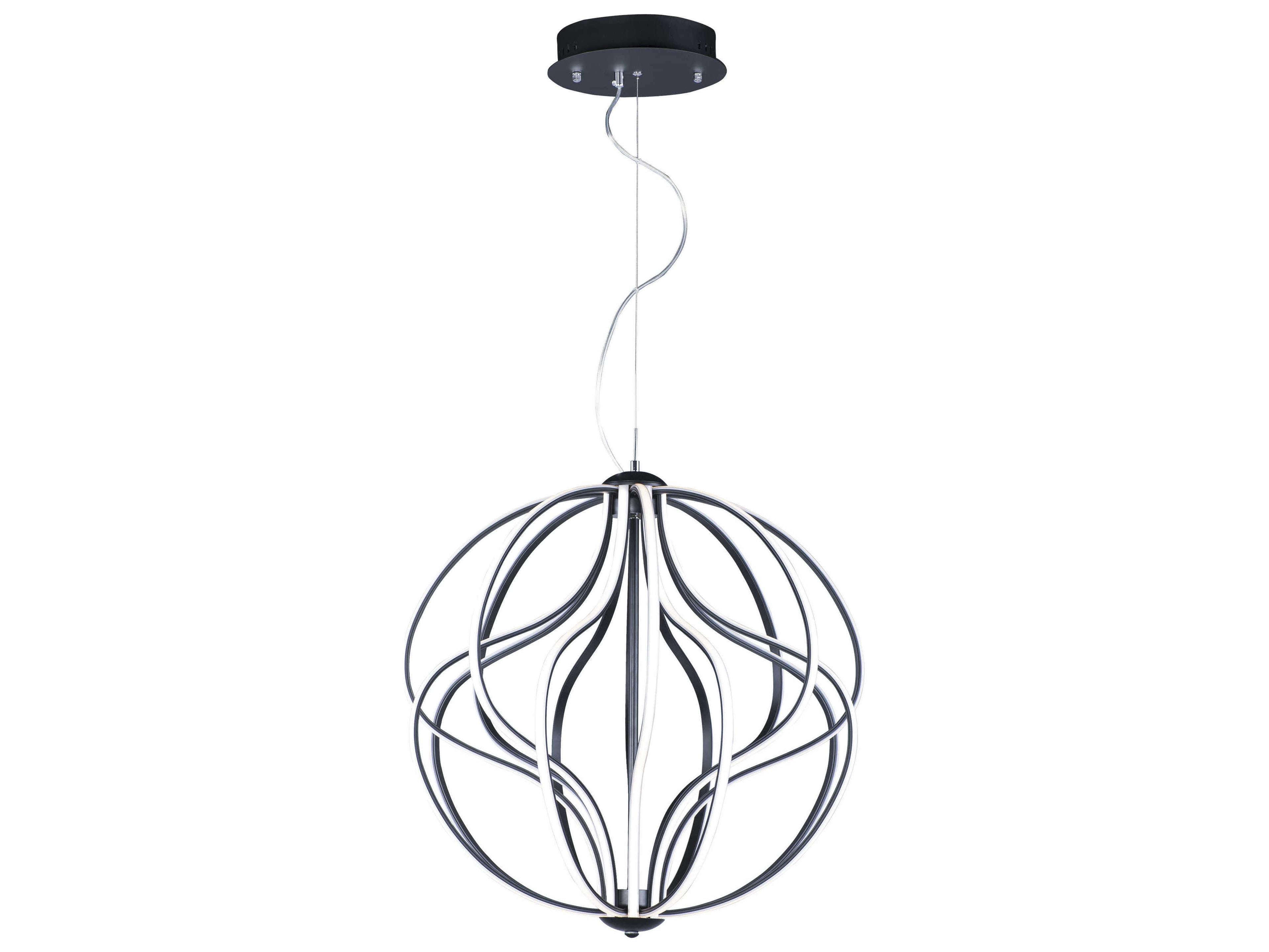 ET2 Aura 1-Light Black LED Geometric Pendant
