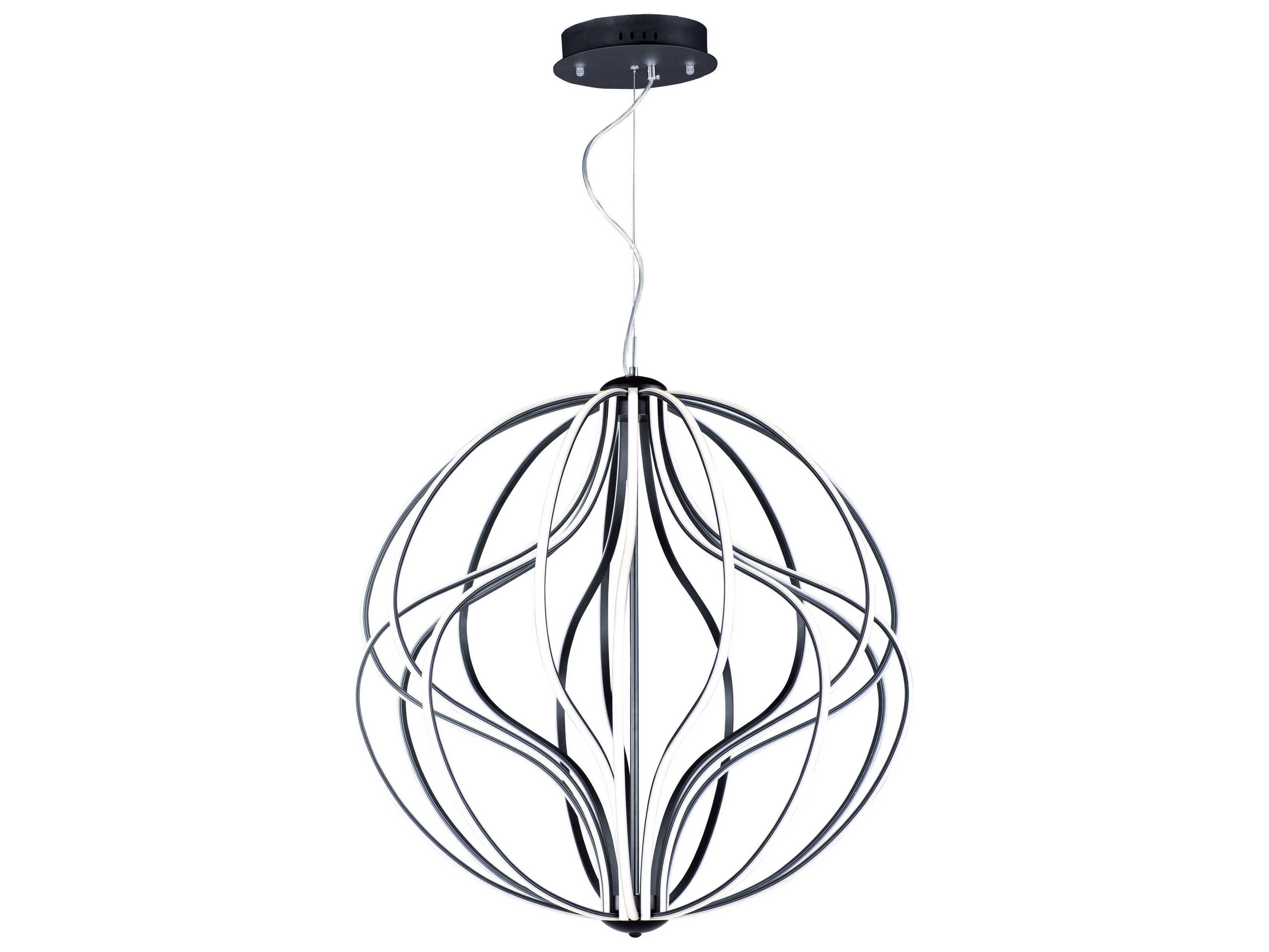 ET2 Aura 1-Light Black LED Geometric Pendant