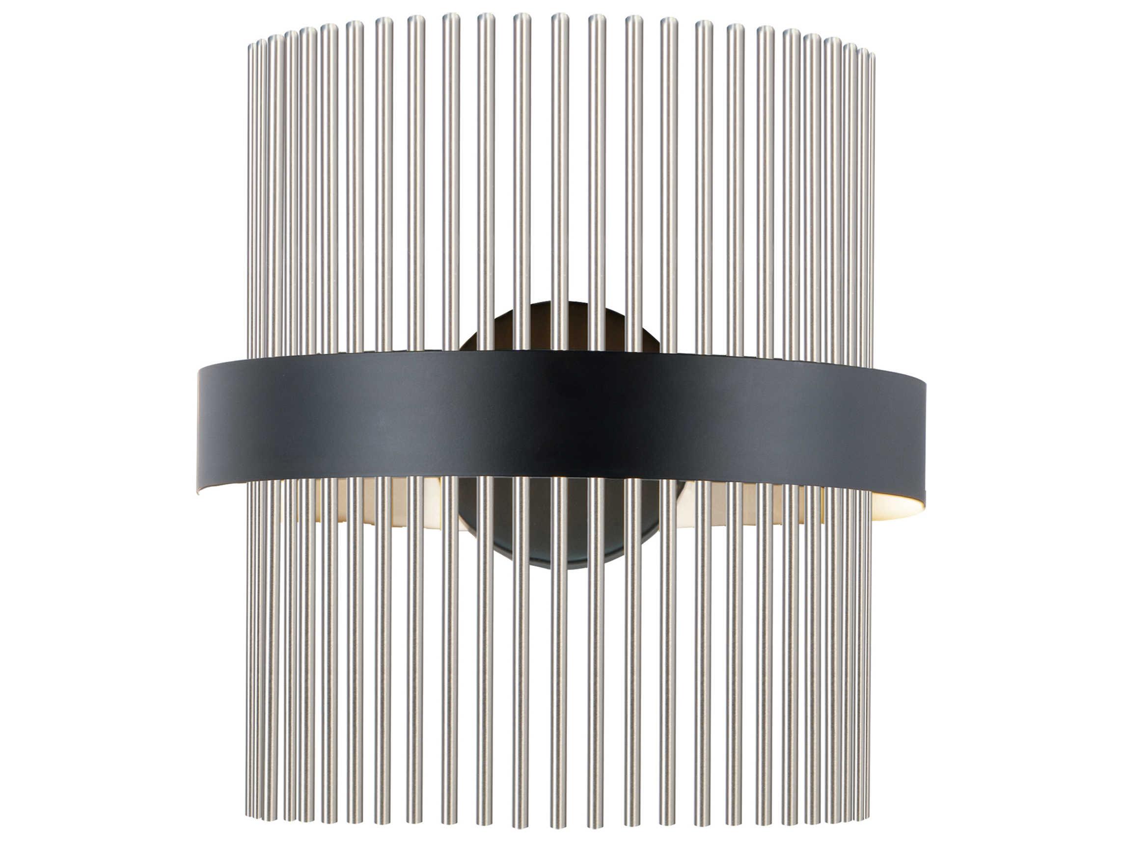 ET2 Chimes 2-Light Black Satin Nickel LED Wall Sconce