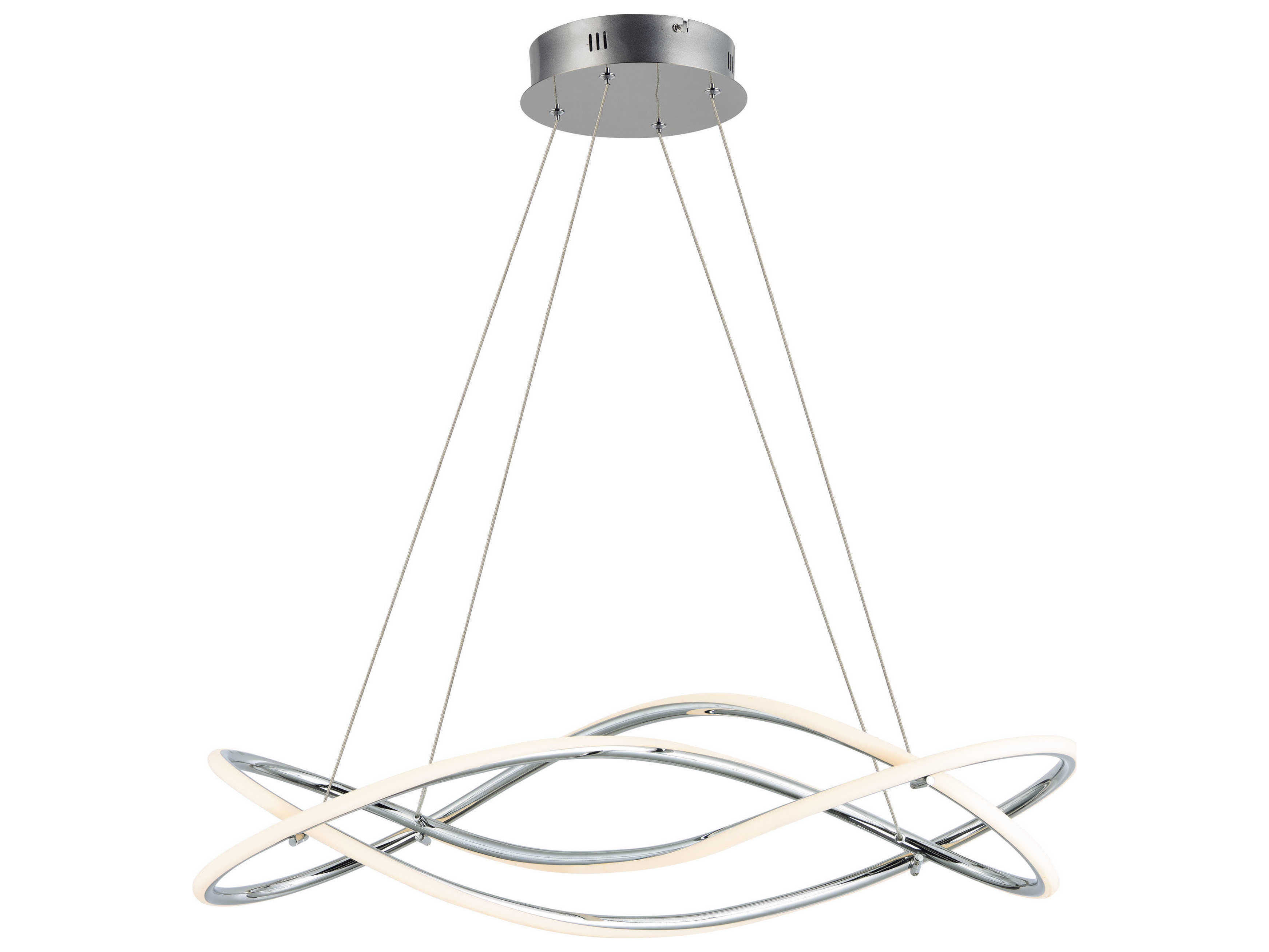 ET2 Coaster 1-Light Polished Chrome LED Linear Island Pendant